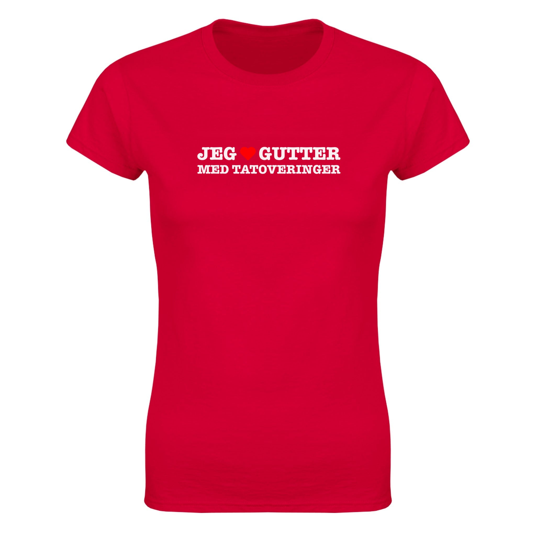 Jeg elsker gutter med tatoveringer - Dame t-skjorte – Red