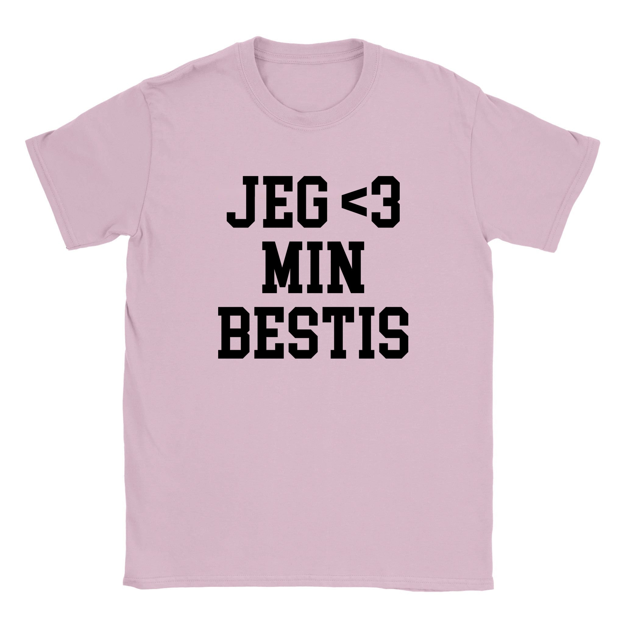 Jeg elsker 3 min bestis - Baby tee – Light Pink