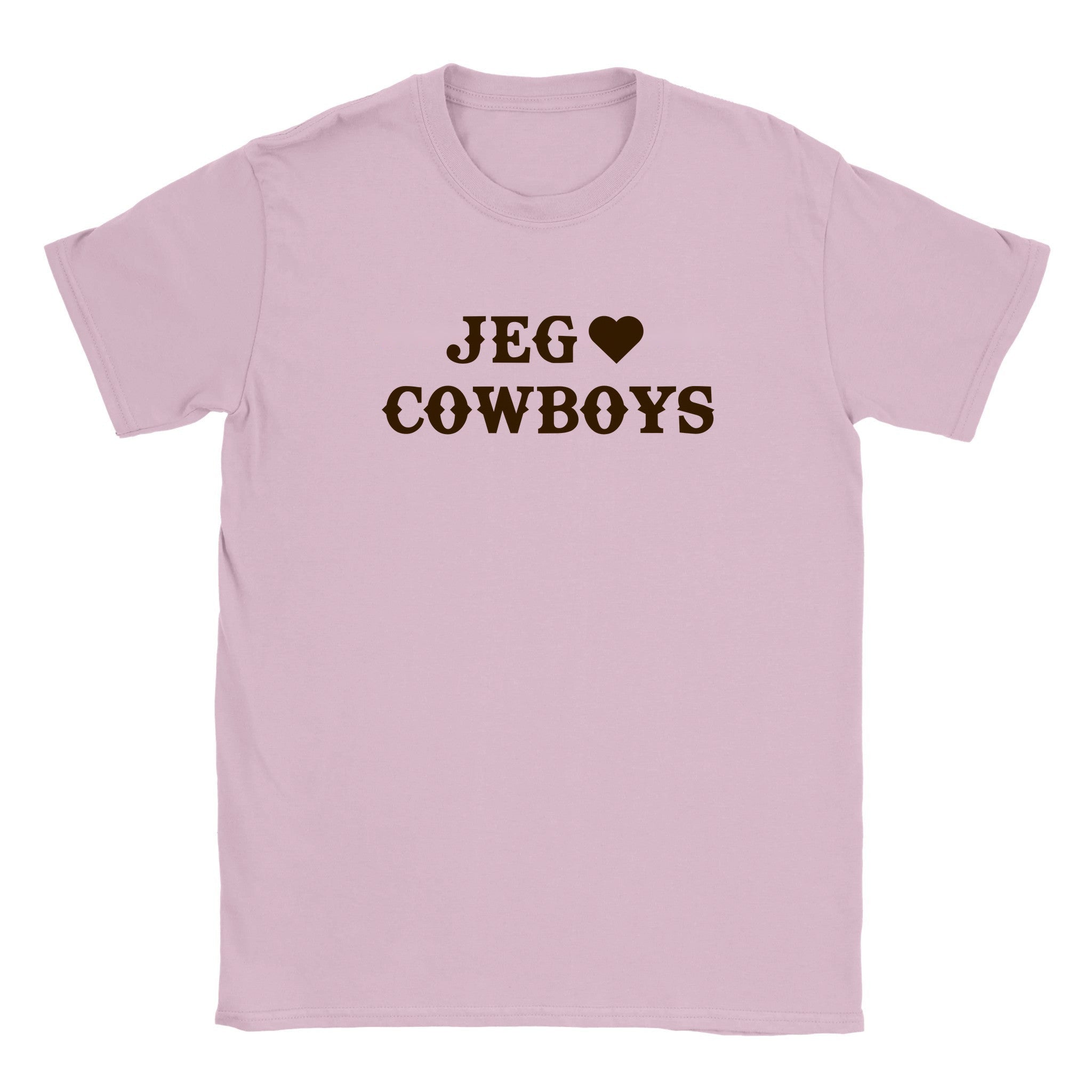 Jeg elsker cowboys - Baby tee – Light Pink