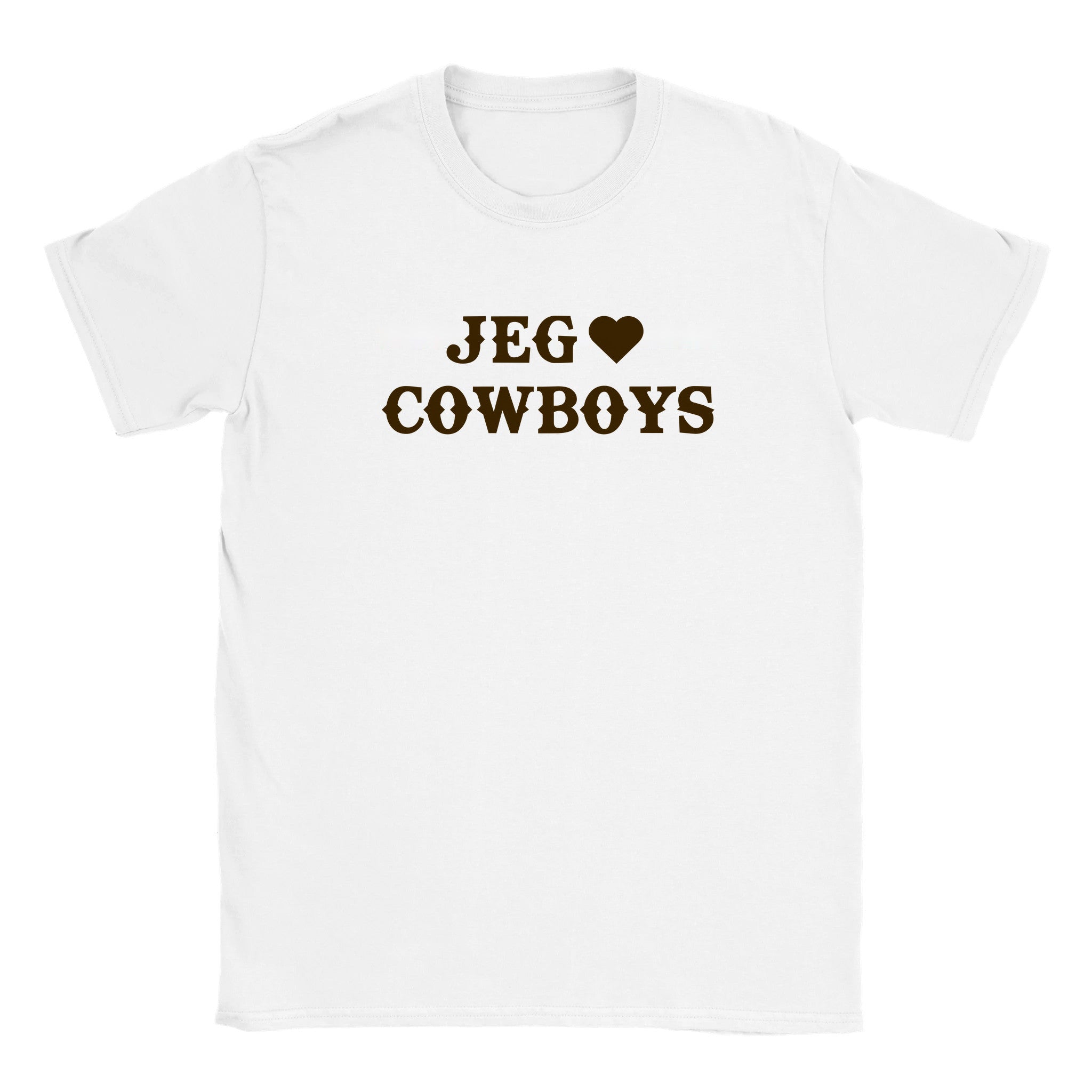 Jeg elsker cowboys - Baby tee – White
