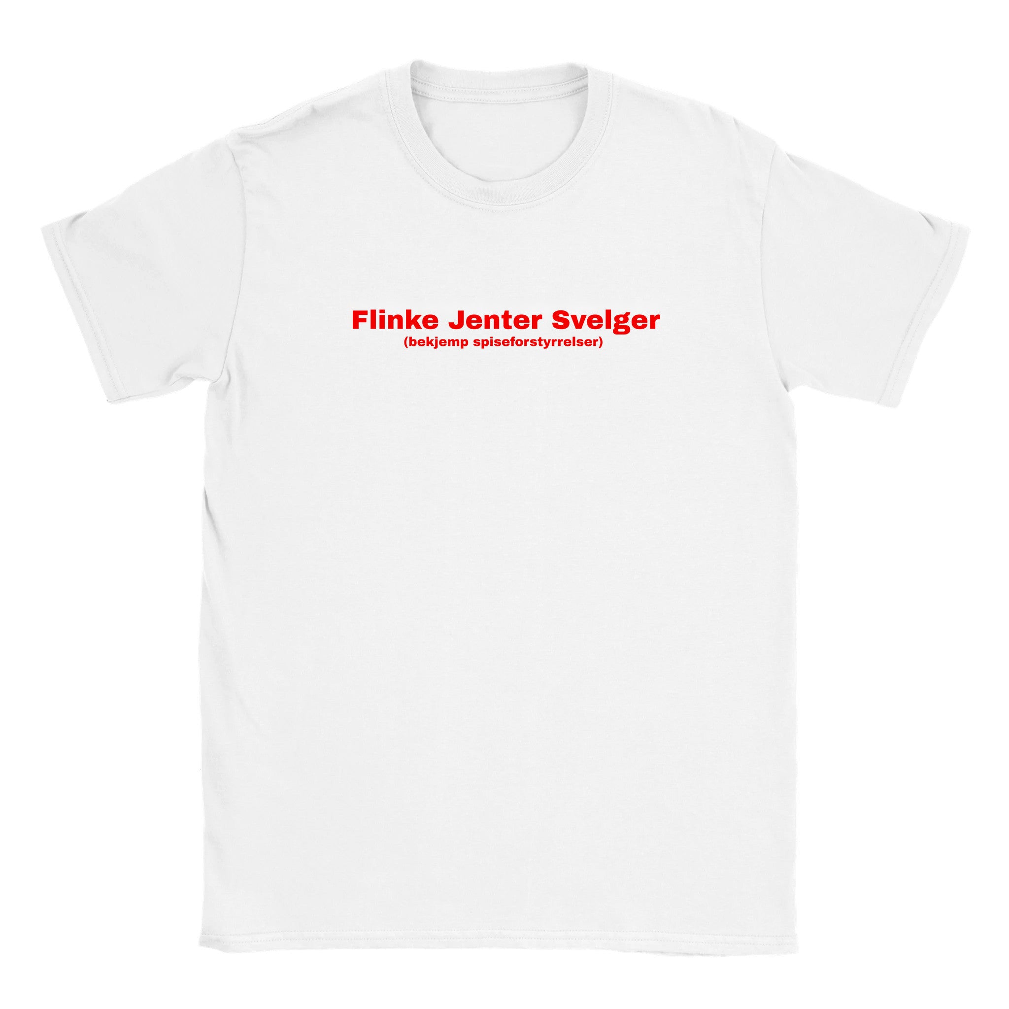 Flinke jenter svelger (bekjemp spiseforstyrrelser) - Baby tee – White