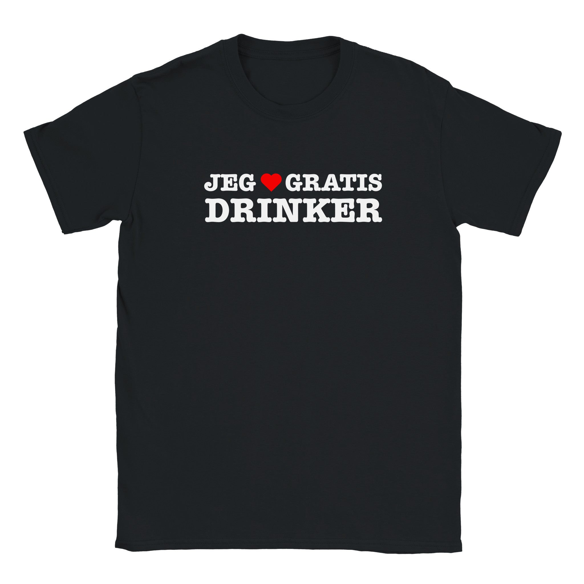 Jeg elsker gratis drinker - Baby tee – Black