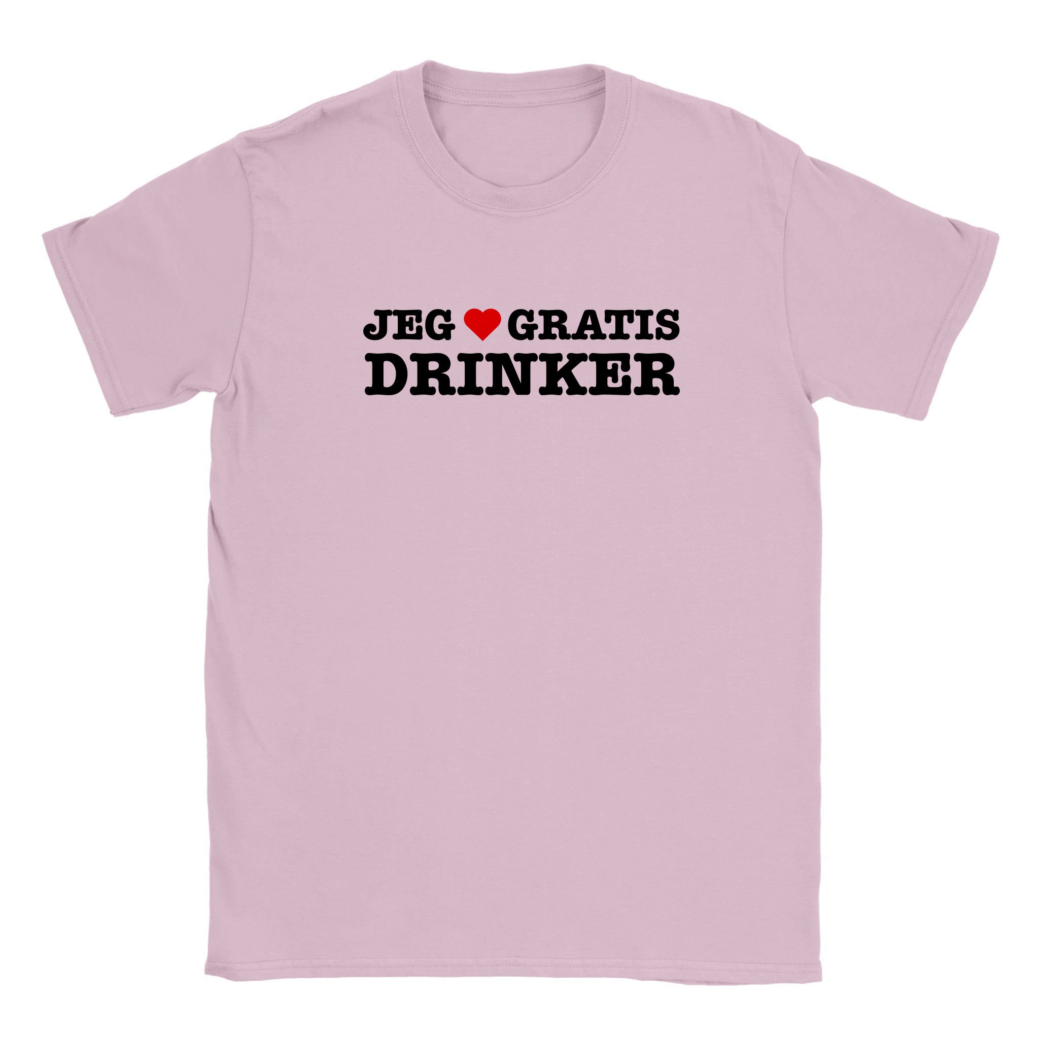 Jeg elsker gratis drinker - Baby tee – Light Pink