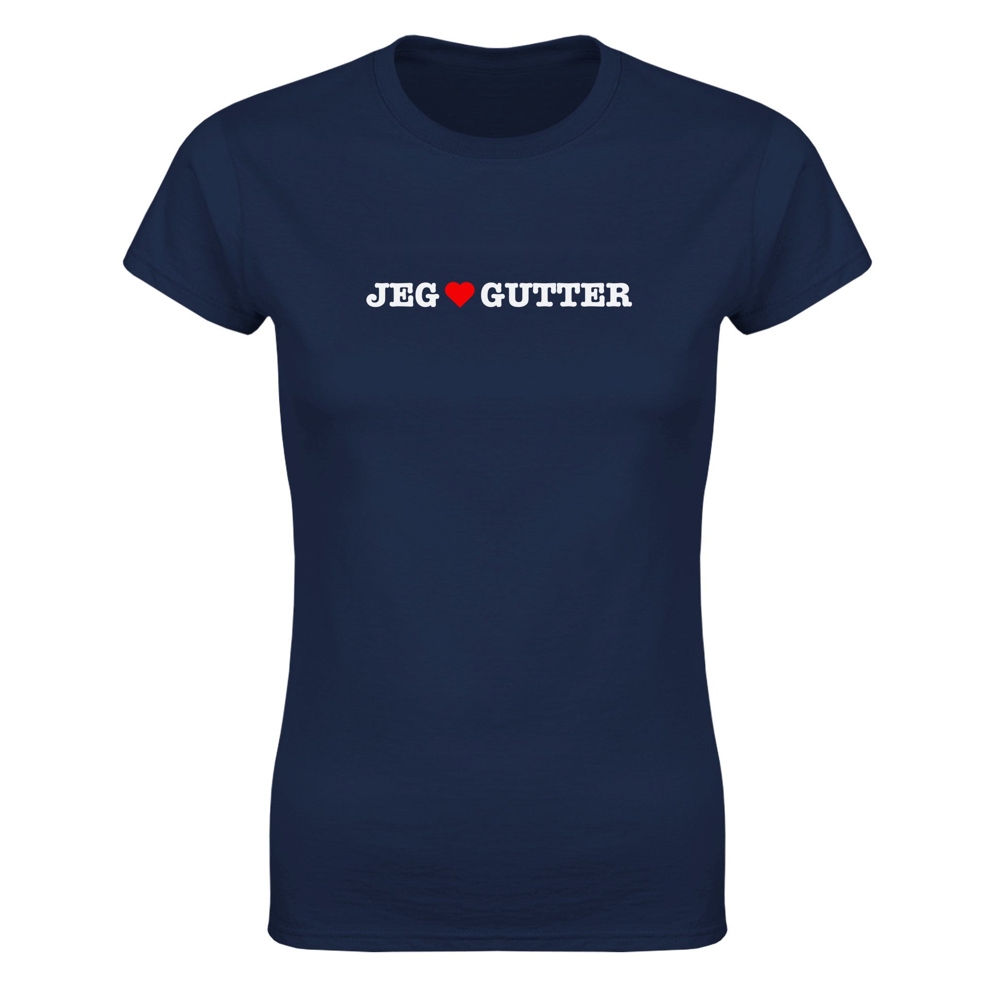 Jeg elsker gutter - Dame t-skjorte – Navy