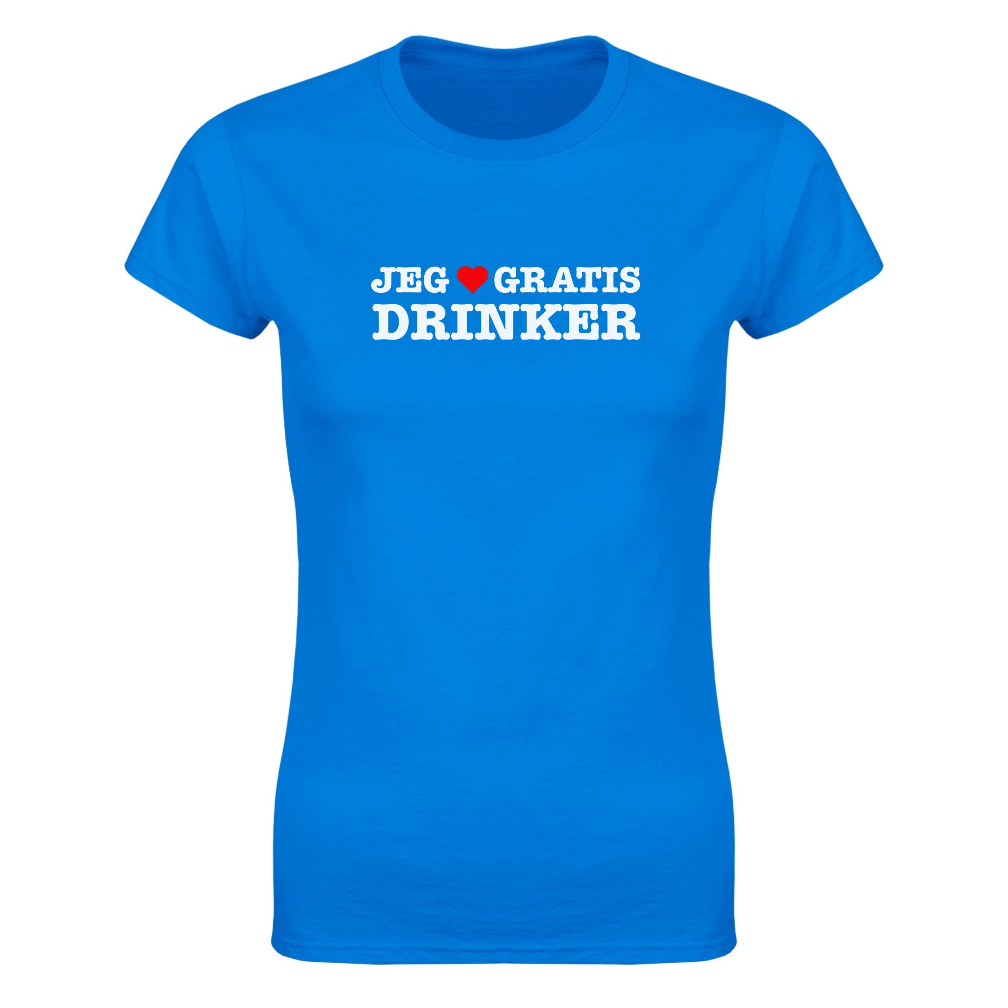 Jeg elsker gratis drinker - Dame t-skjorte – Royal