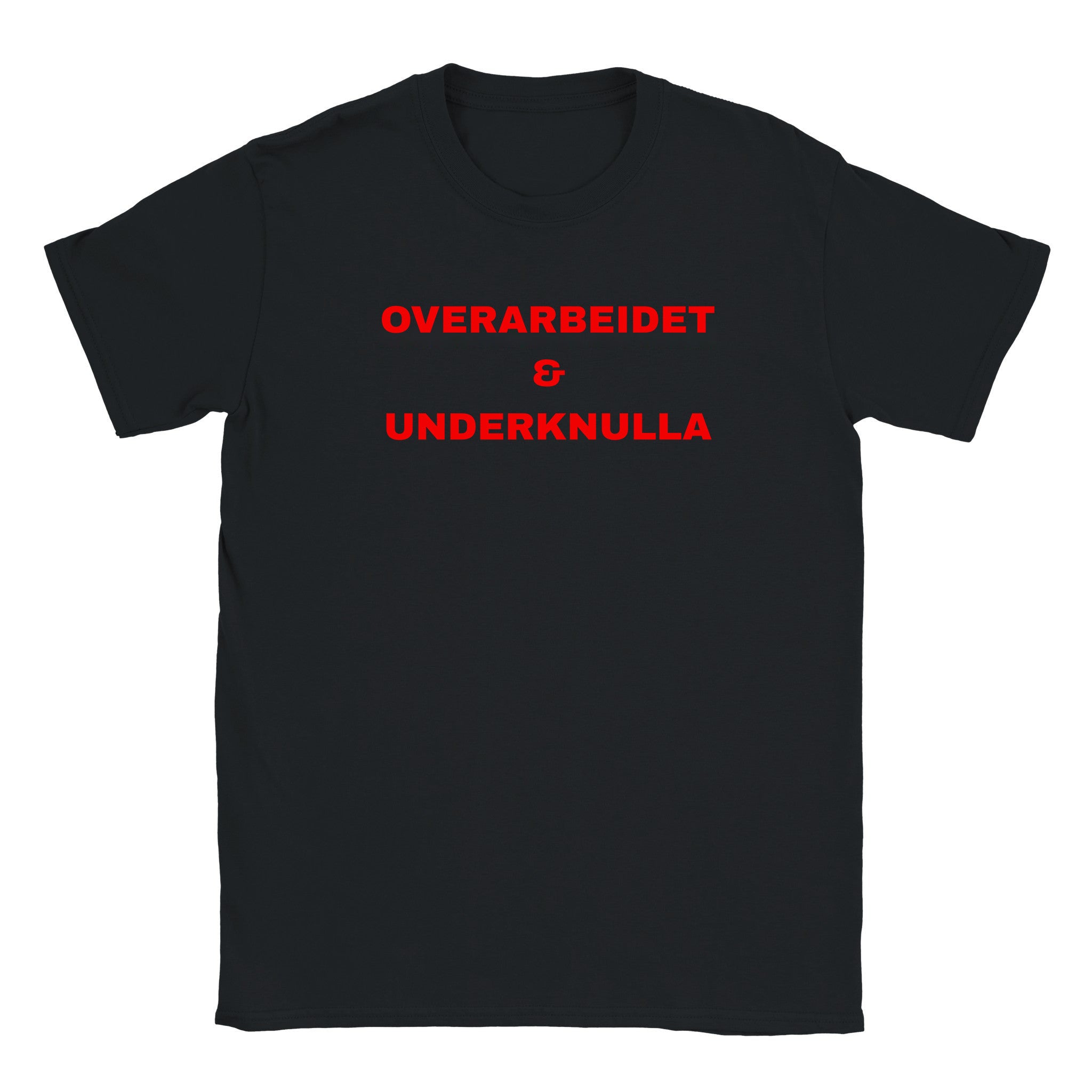 Overarbeidet & underknulla - Baby tee – Black