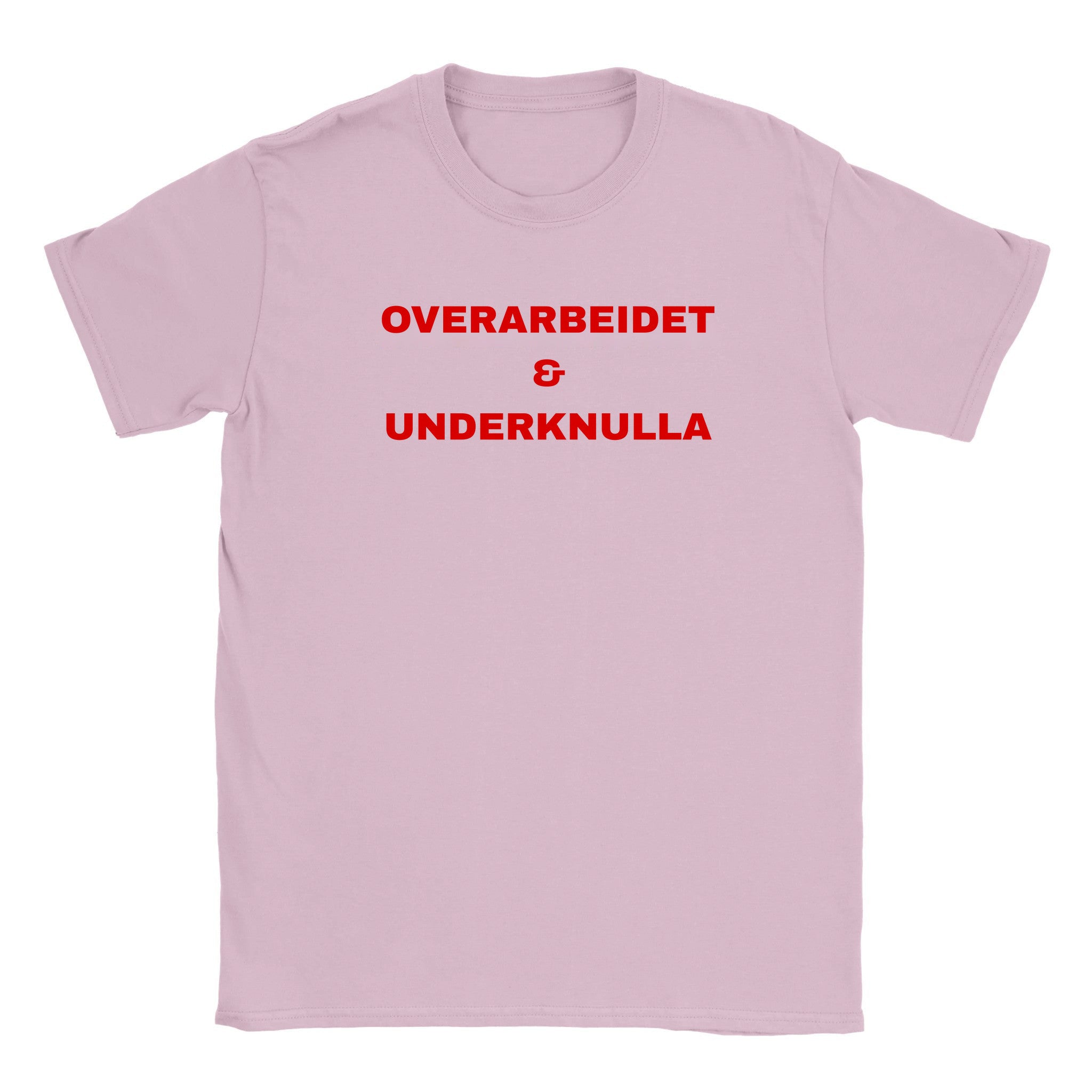 Overarbeidet & underknulla - Baby tee – Light Pink