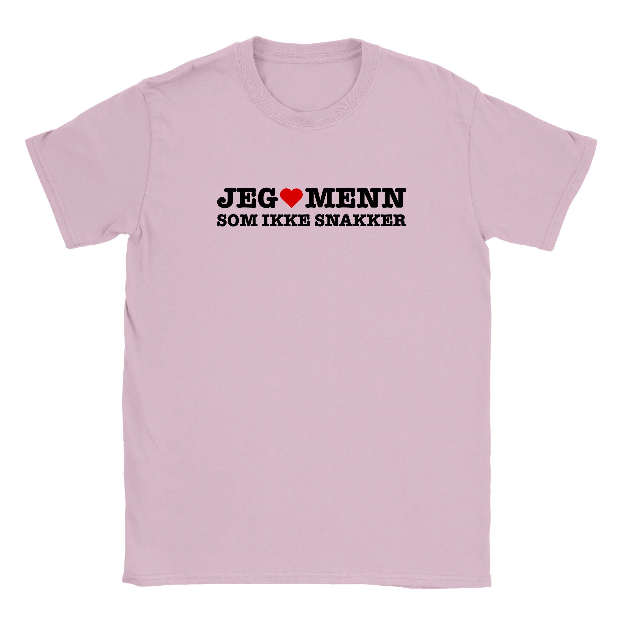 Jeg elsker menn som ikke snakker - Baby tee – Light Pink