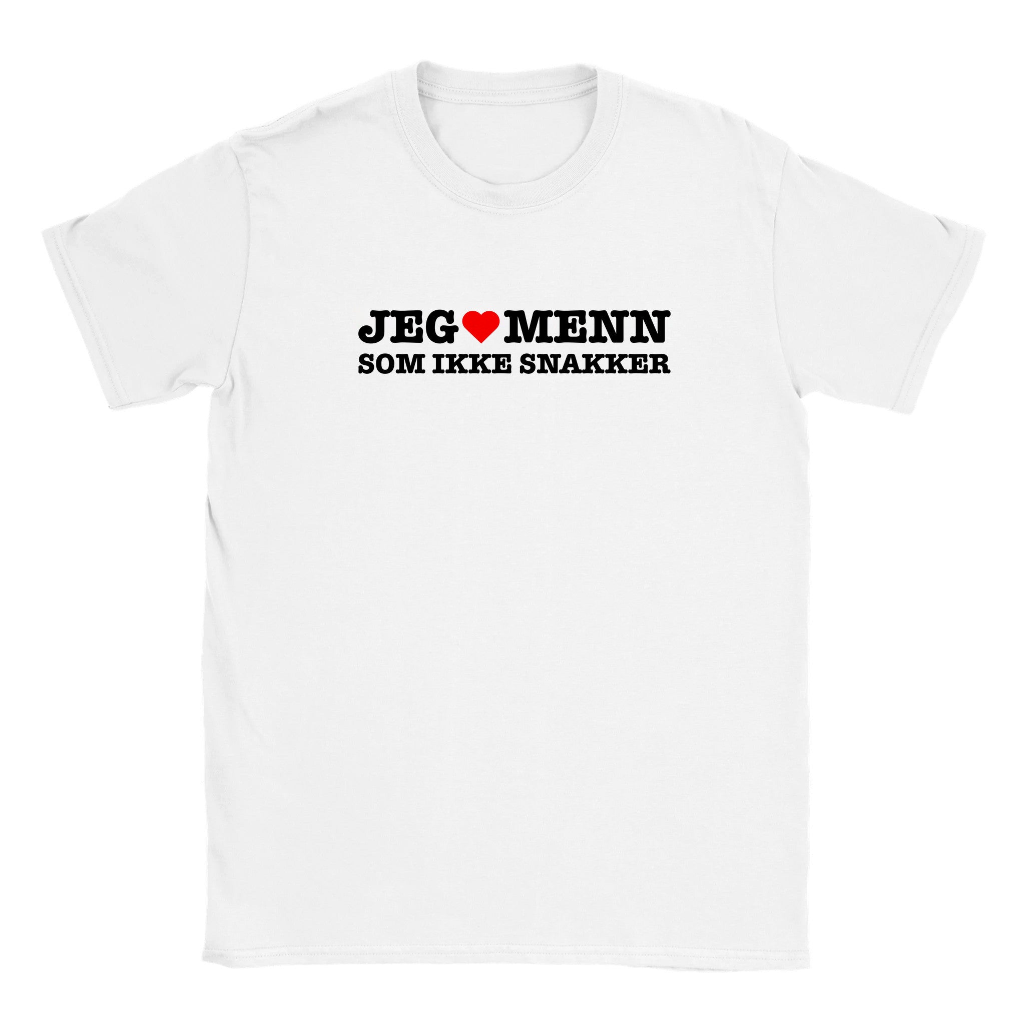 Jeg elsker menn som ikke snakker - Baby tee – White