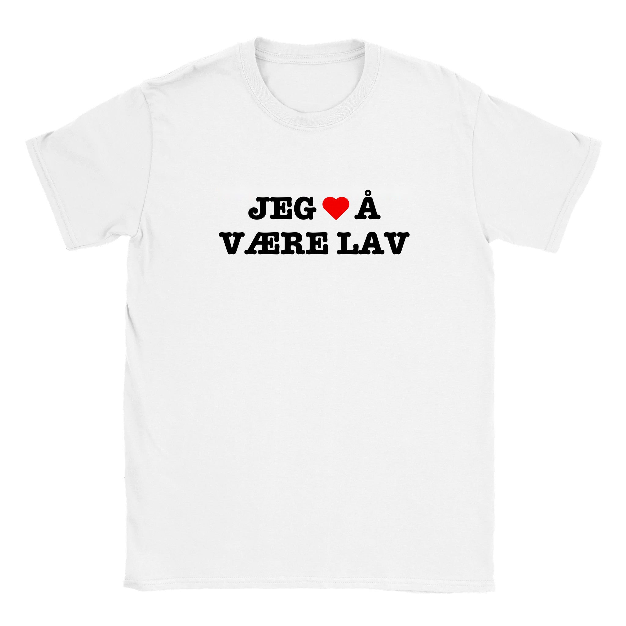 Jeg elsker å være lav - Baby tee – White
