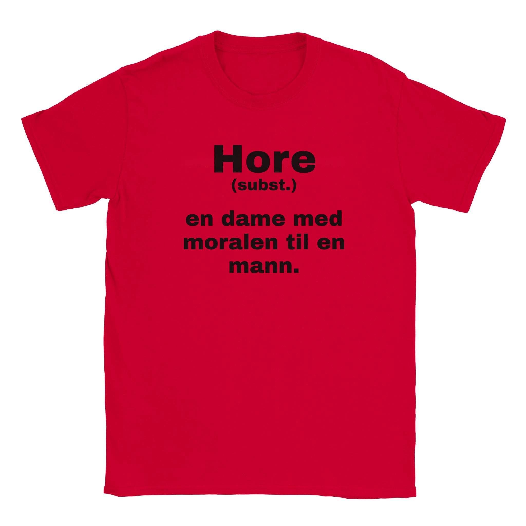 Hore (subst.) en dame med moralen til en mann - Baby tee – Red