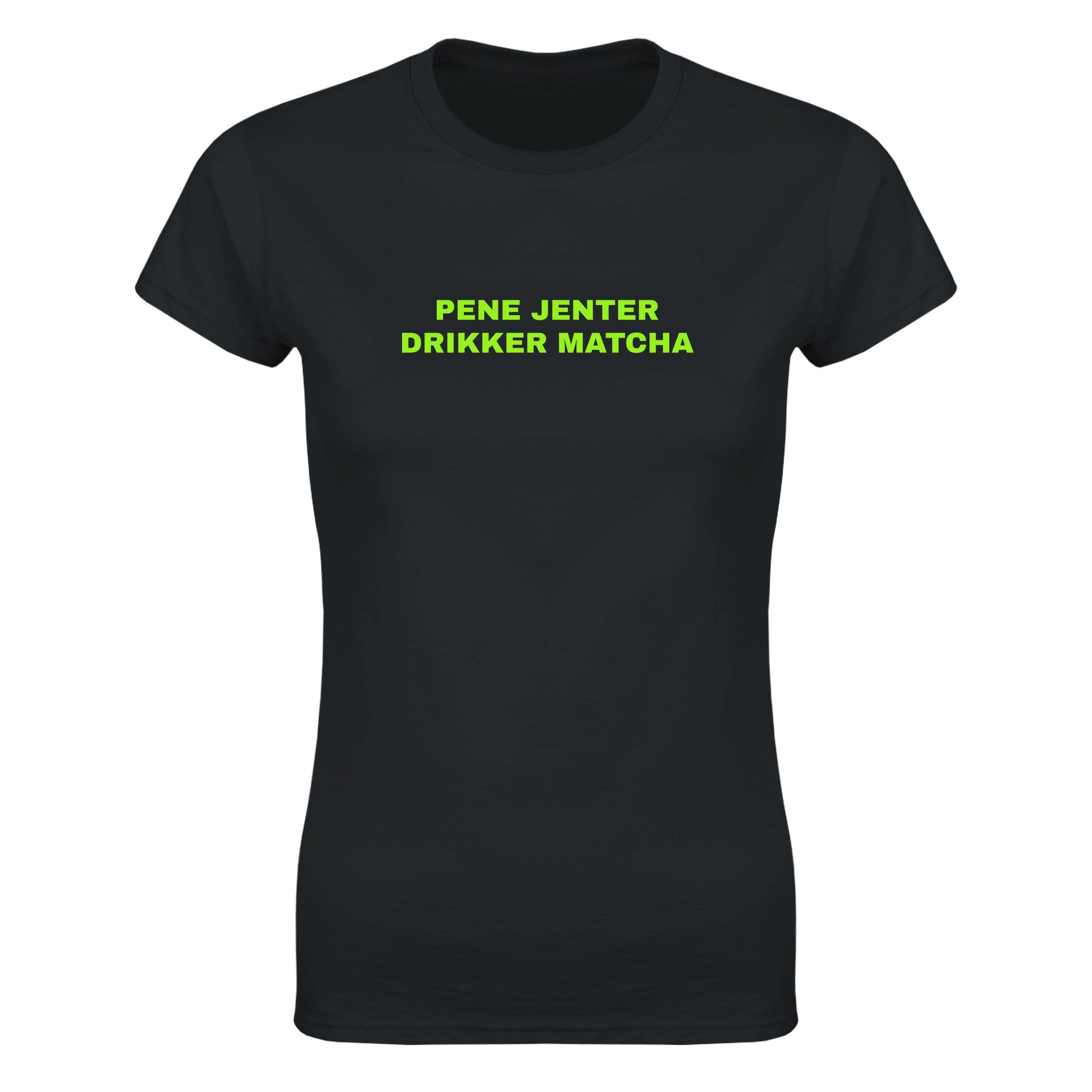 Pene jenter drikker matcha - Dame t-skjorte – Black