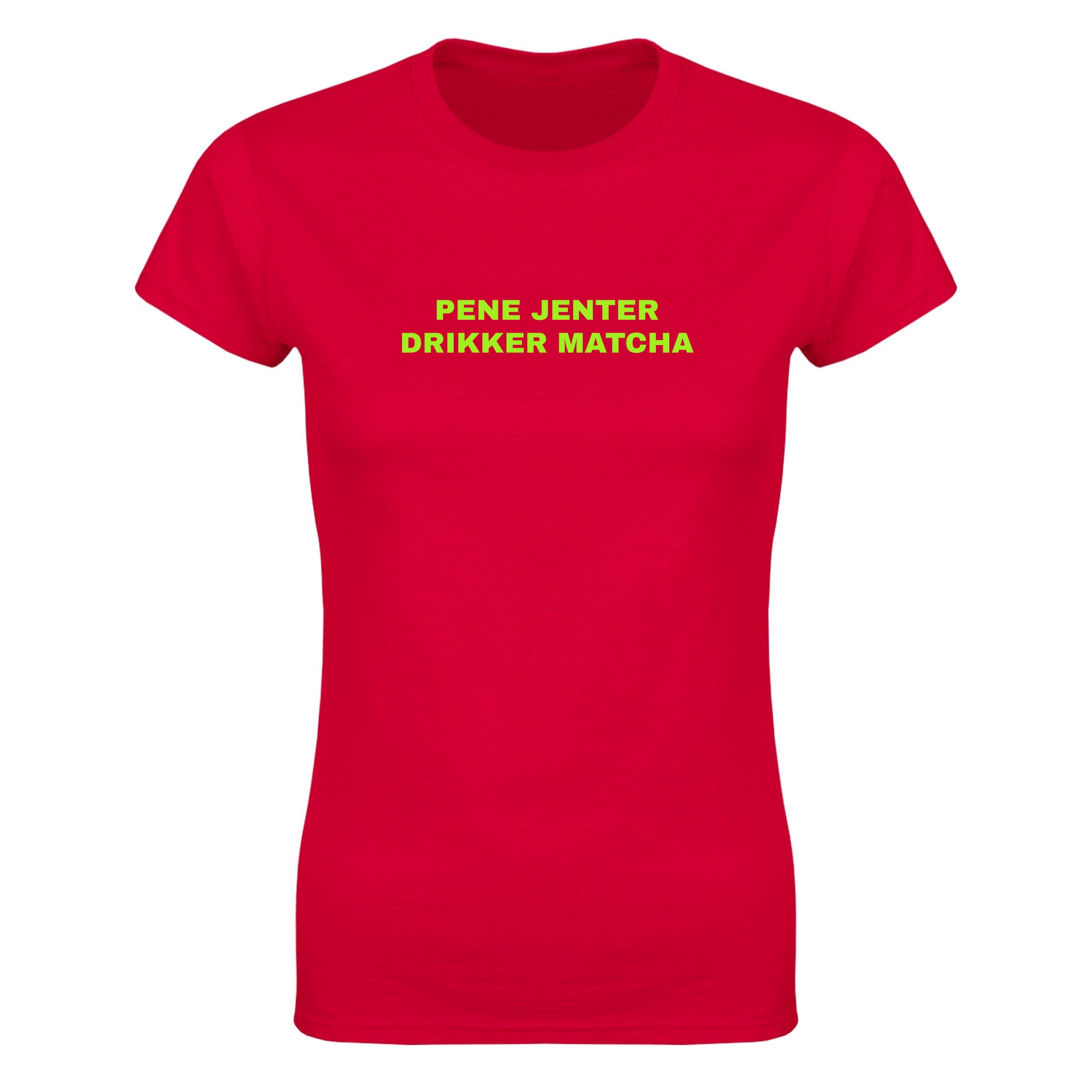 Pene jenter drikker matcha - Dame t-skjorte – Red