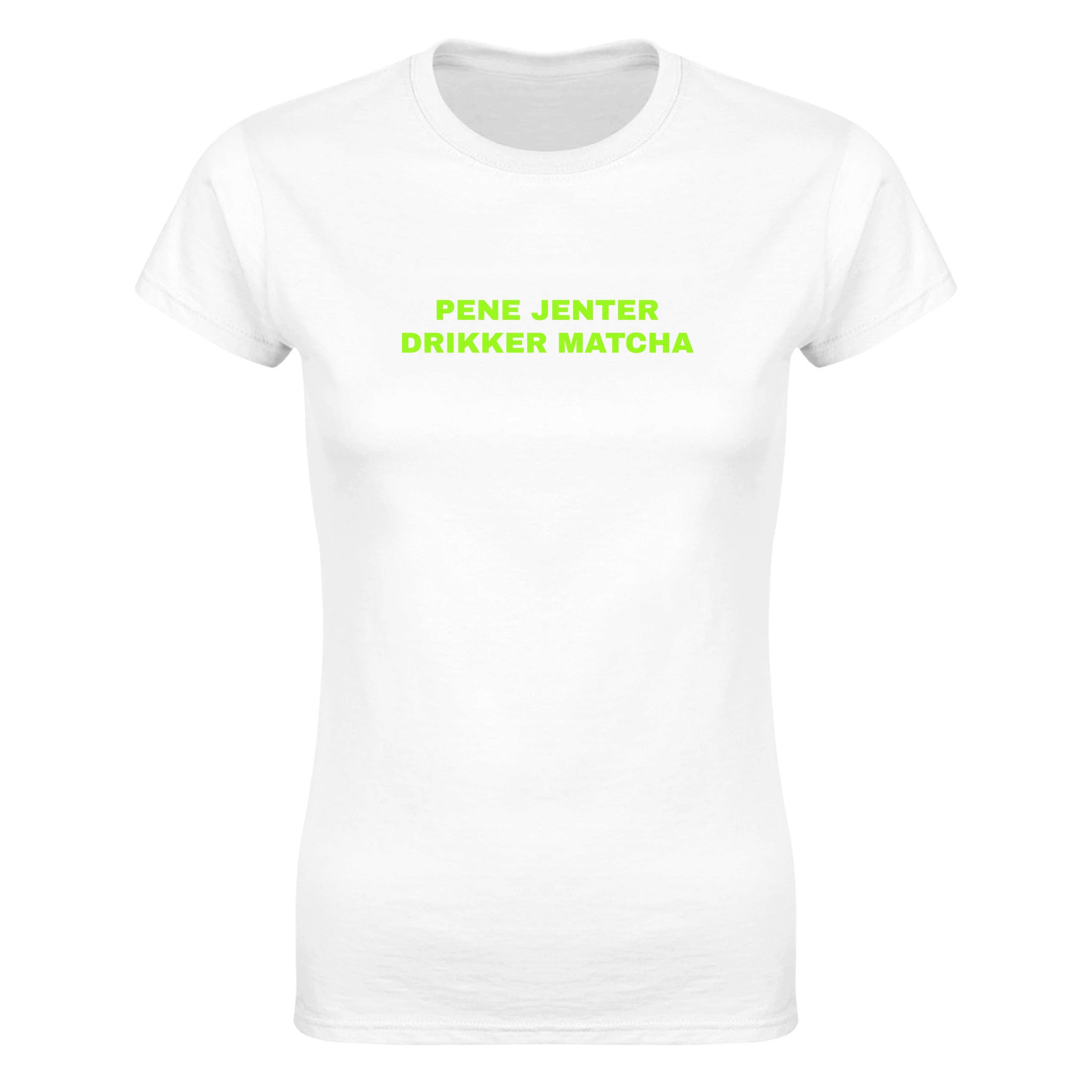 Pene jenter drikker matcha - Dame t-skjorte – White