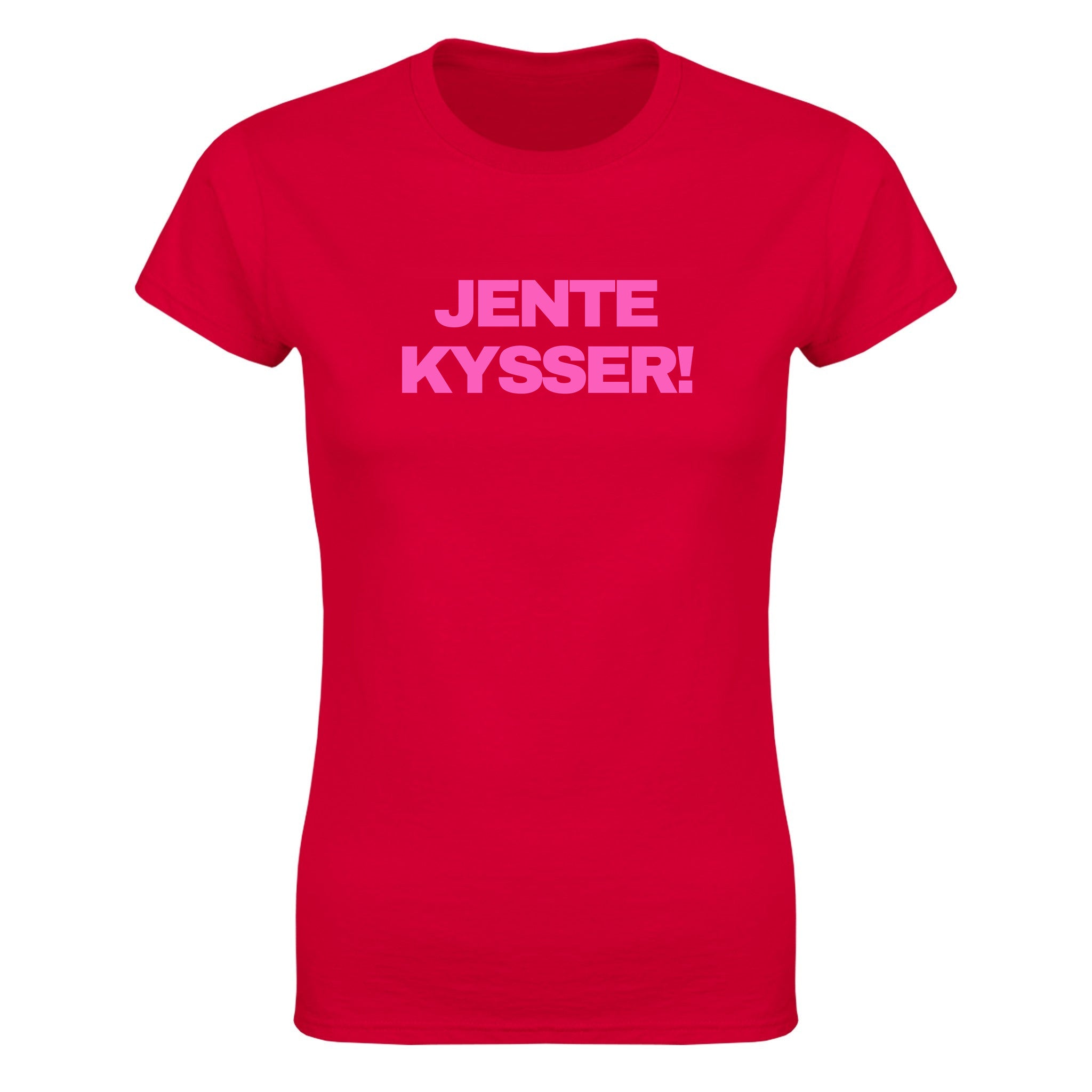 Jente kysser! - Dame t-skjorte – Red