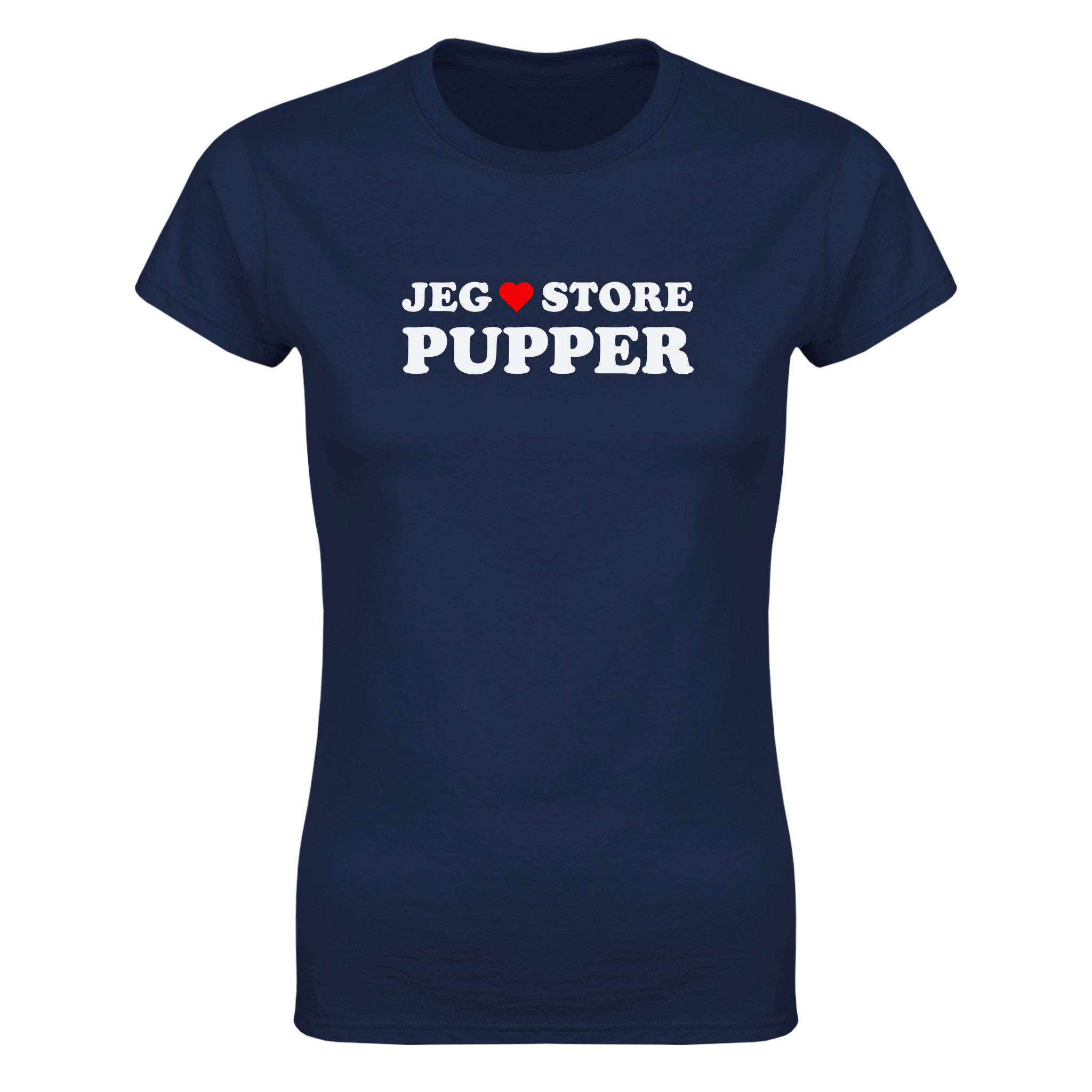Jeg elsker store pupper - Dame t-skjorte – Navy