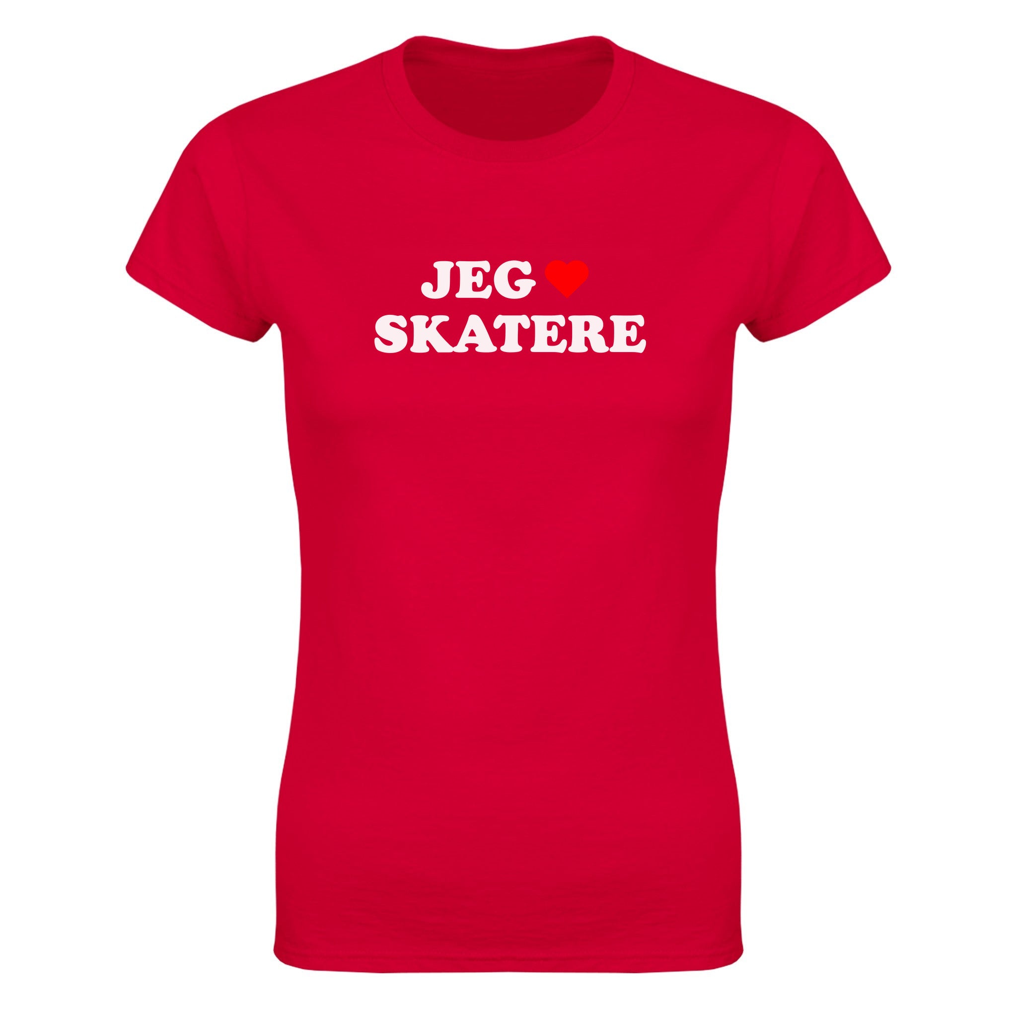 Jeg elsker skatere - Dame t-skjorte – Red