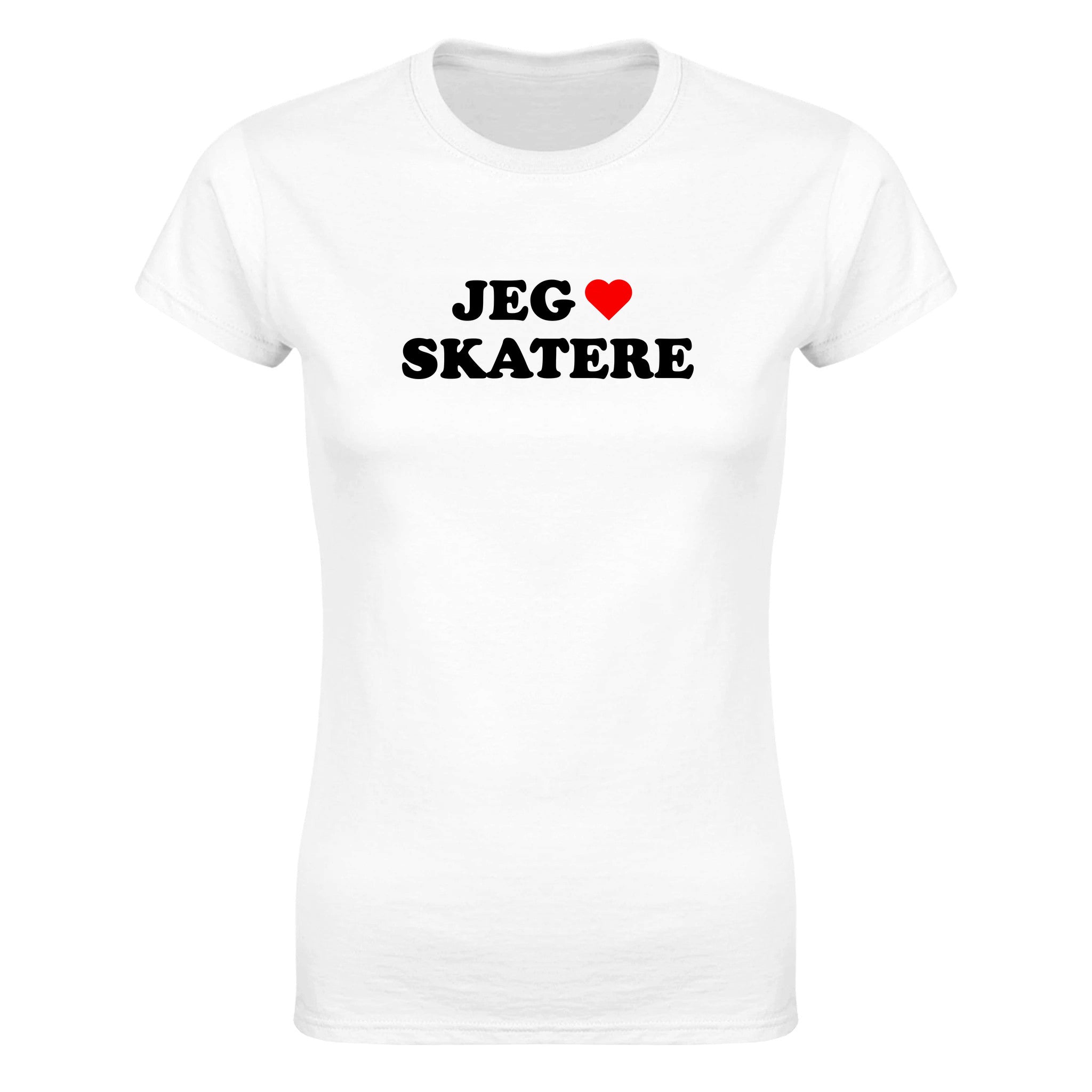 Jeg elsker skatere - Dame t-skjorte – White