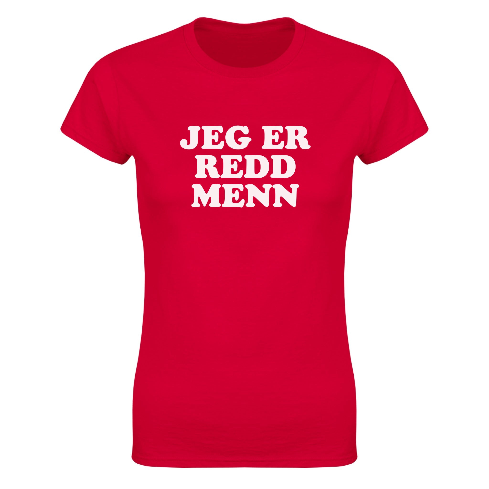 Jeg er redd menn - Dame t-skjorte – Red