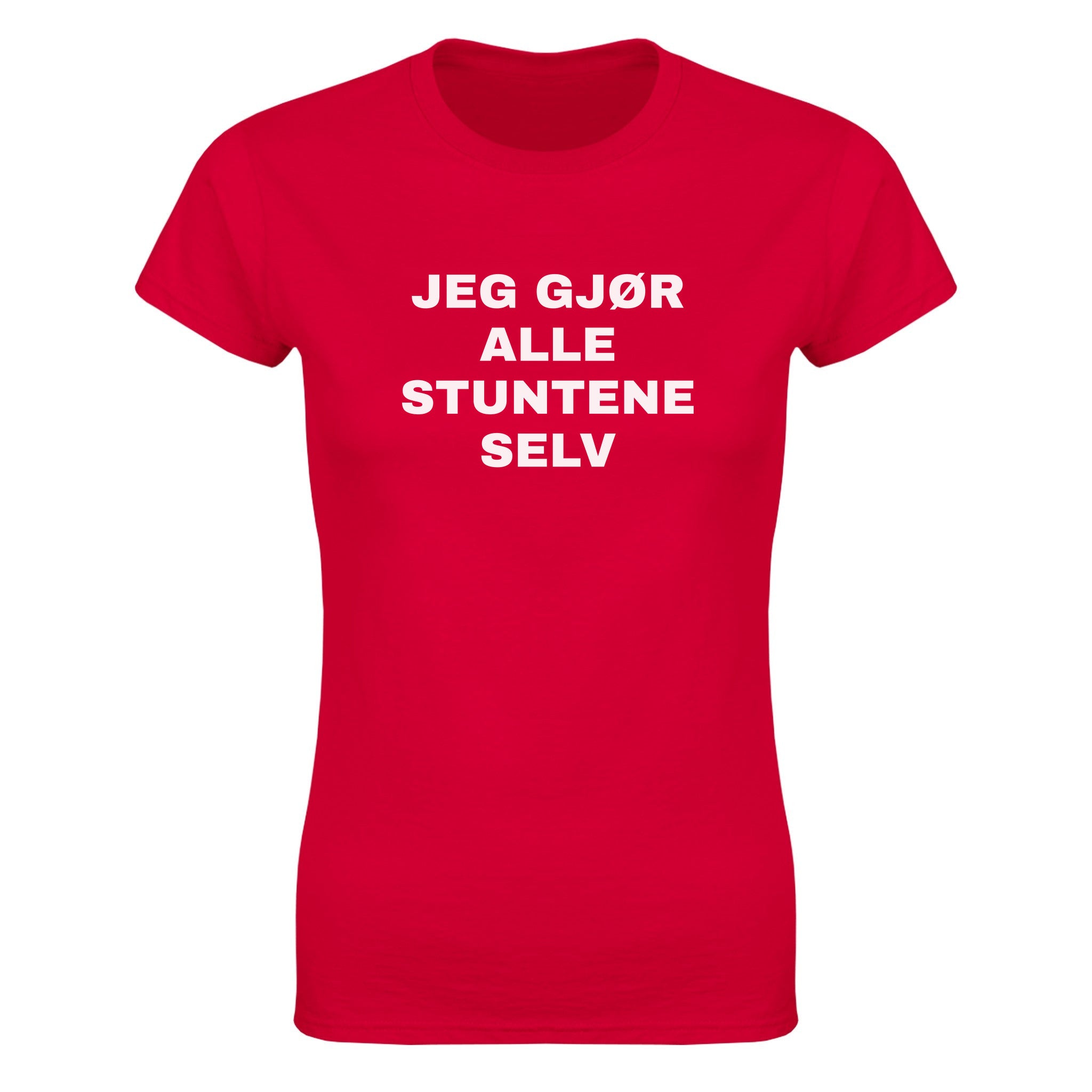 Jeg gjør alle stuntene selv - Dame t-skjorte – Red