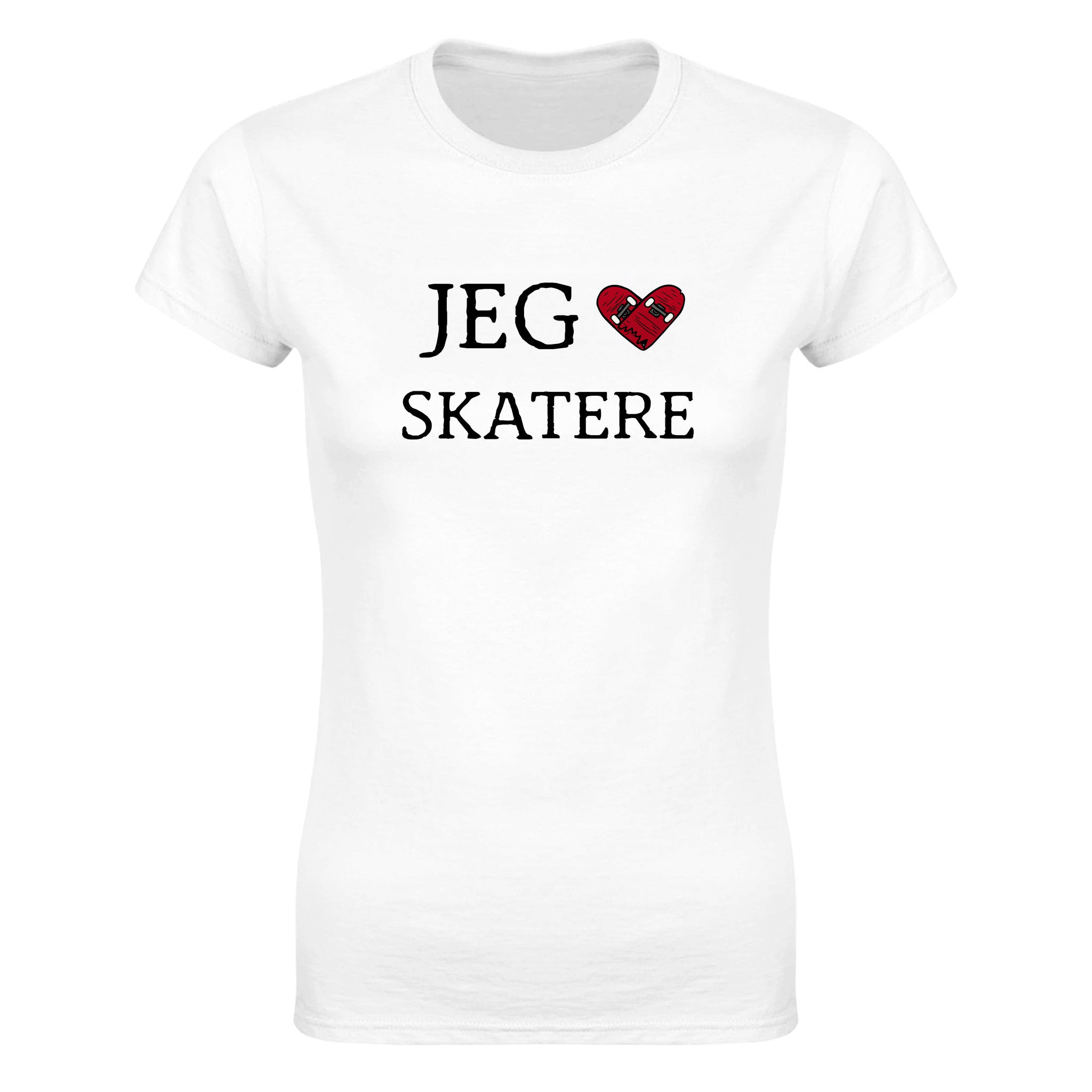 Jeg elsker skatere (design 2) - Dame t-skjorte – White