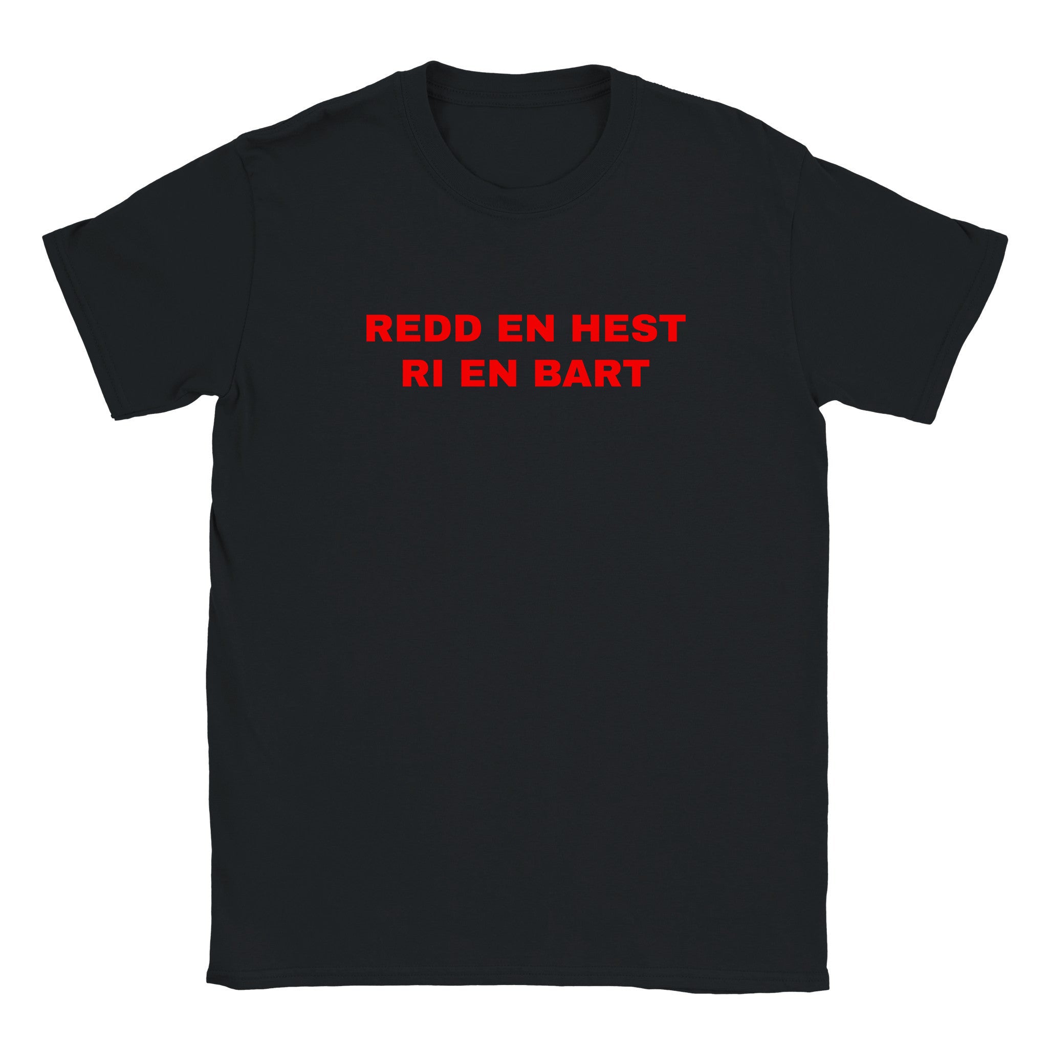 Redd en hest ri en bart (design 3) - Baby tee – Black