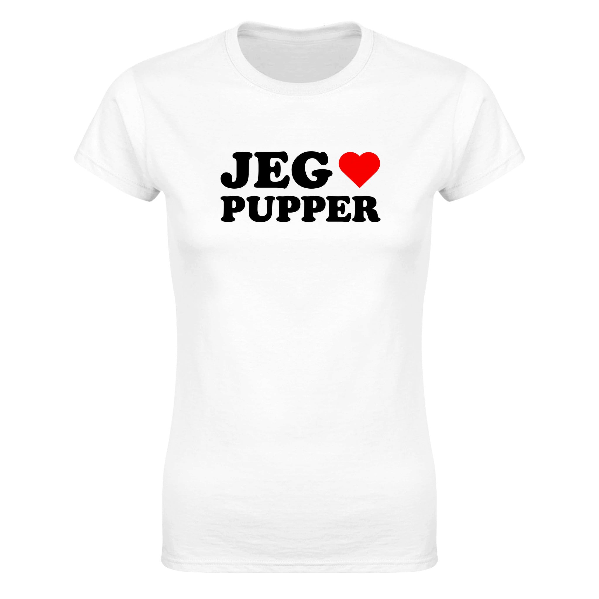 Jeg elsker pupper - Dame t-skjorte – White