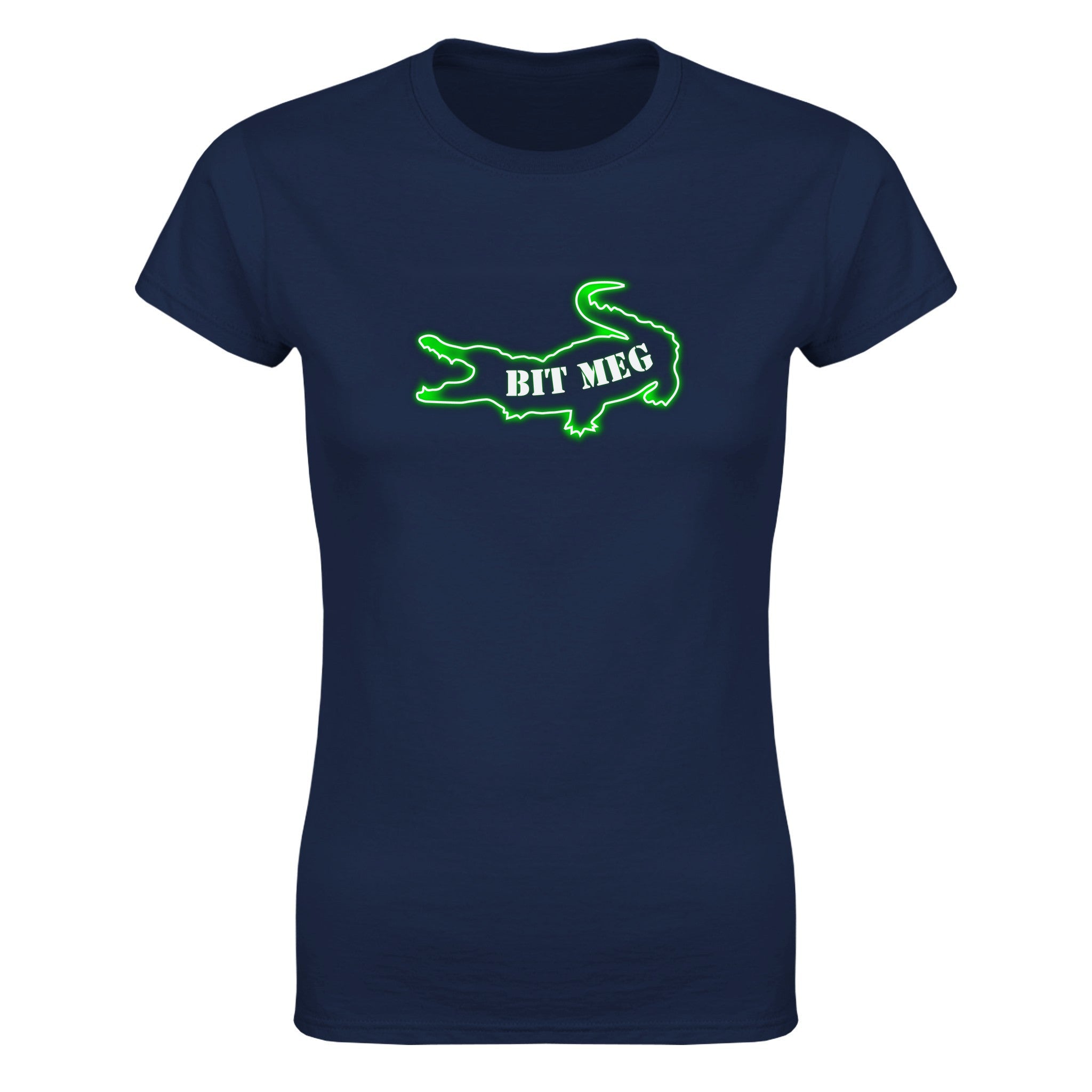 Bite me croc - Dame t-skjorte – Navy