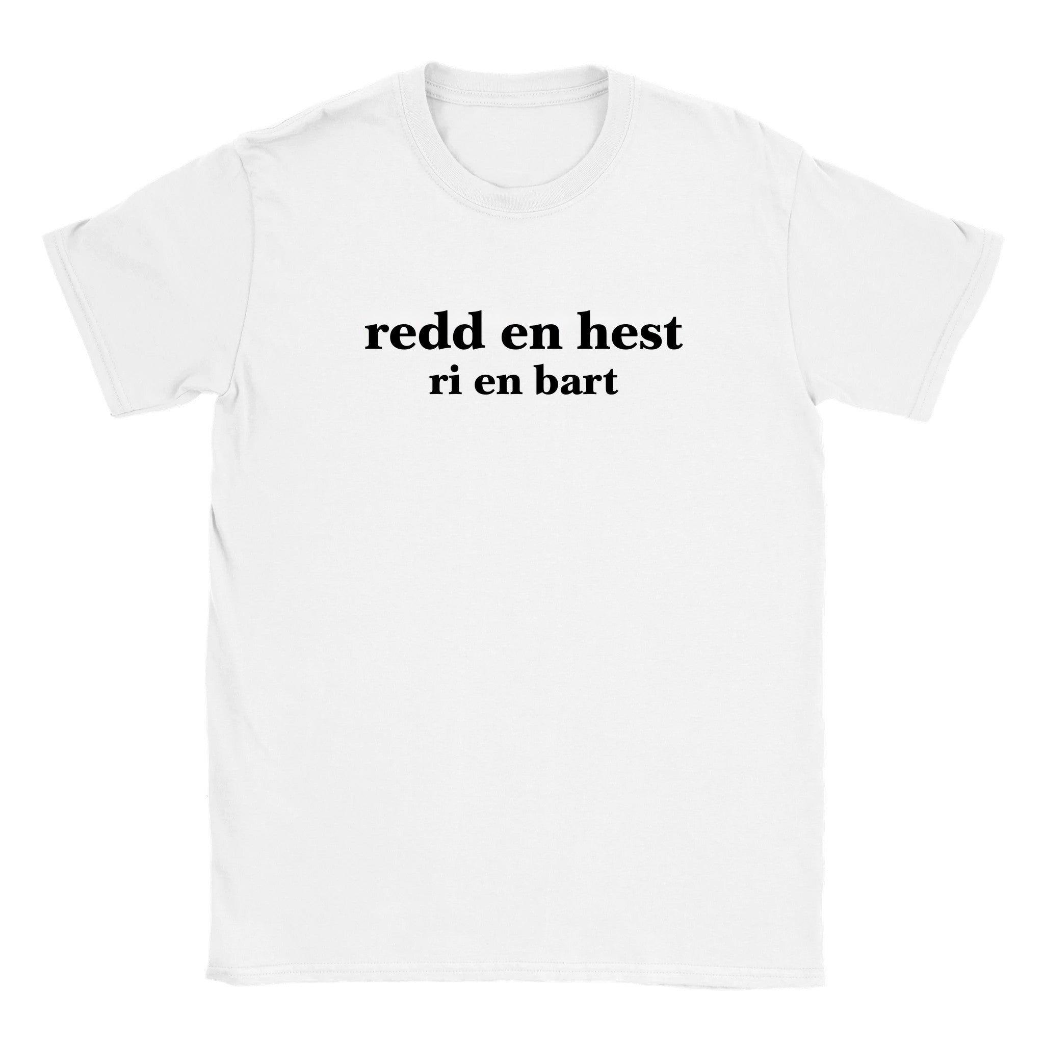 Redd en hest ri en bart - Baby tee – White