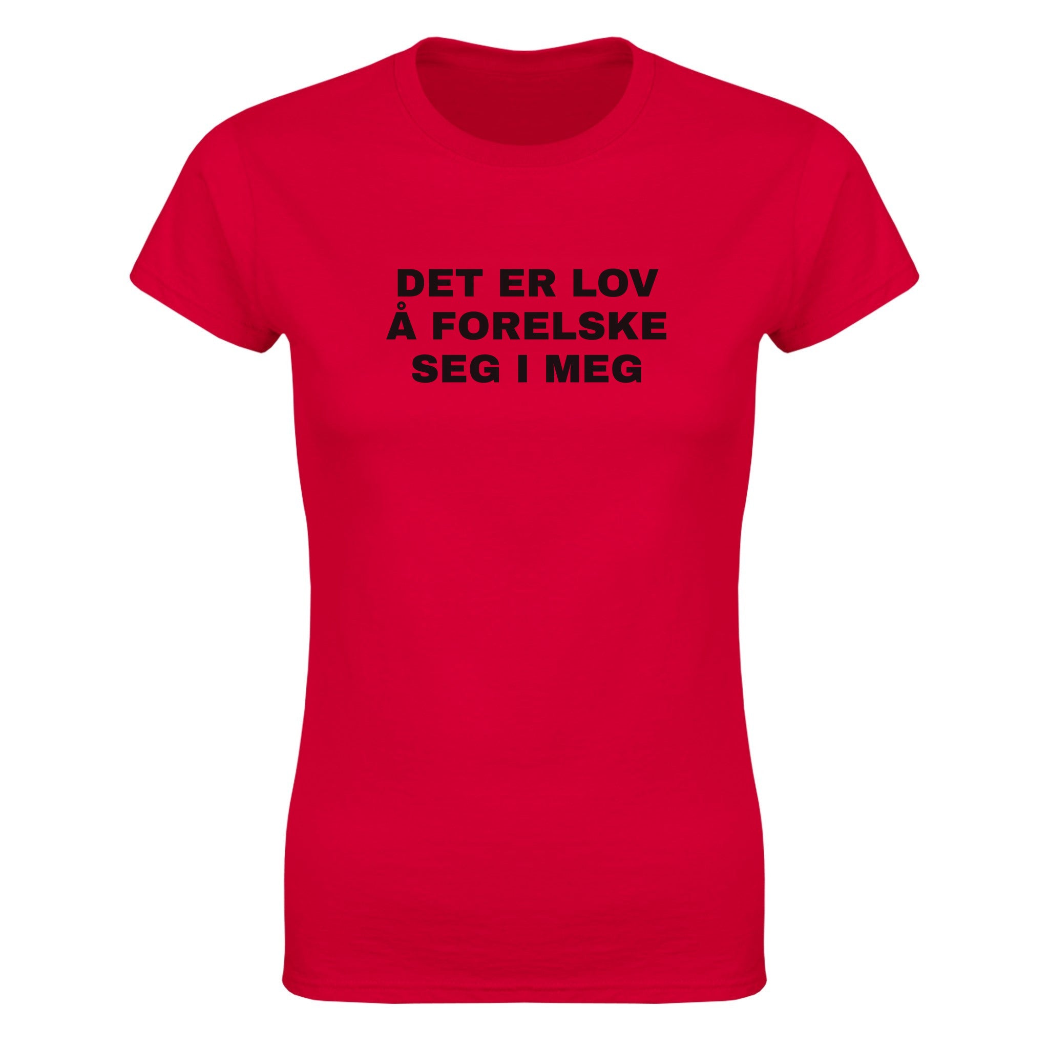 Det er lov å forelske seg i meg - Dame t-skjorte – Red