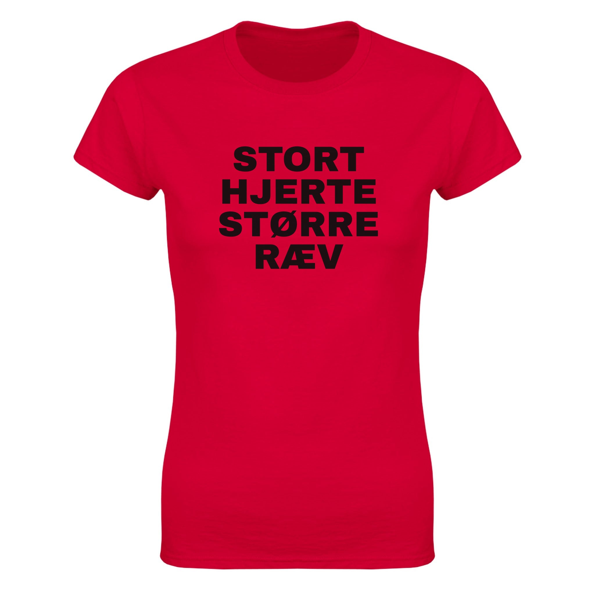 Stort hjerte større ræv - Dame t-skjorte – Red