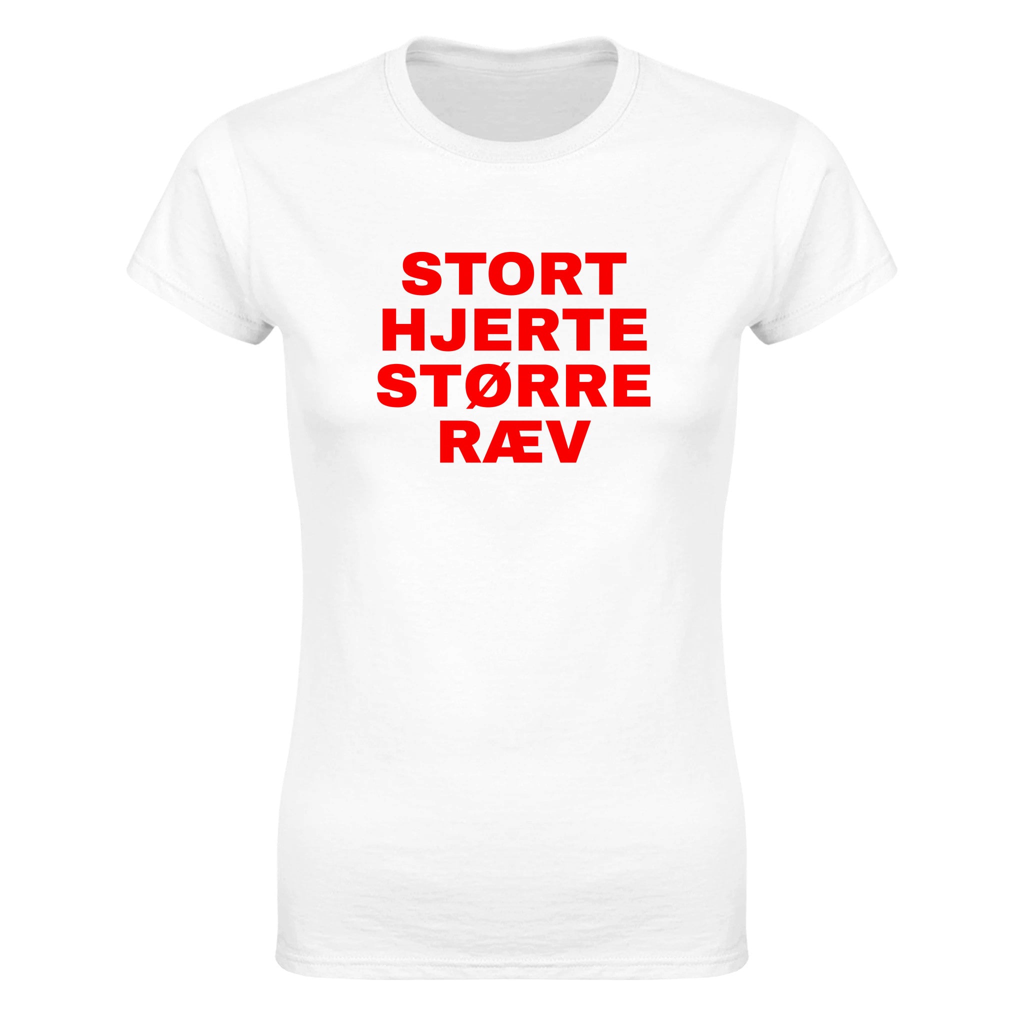 Stort hjerte større ræv - Dame t-skjorte – White