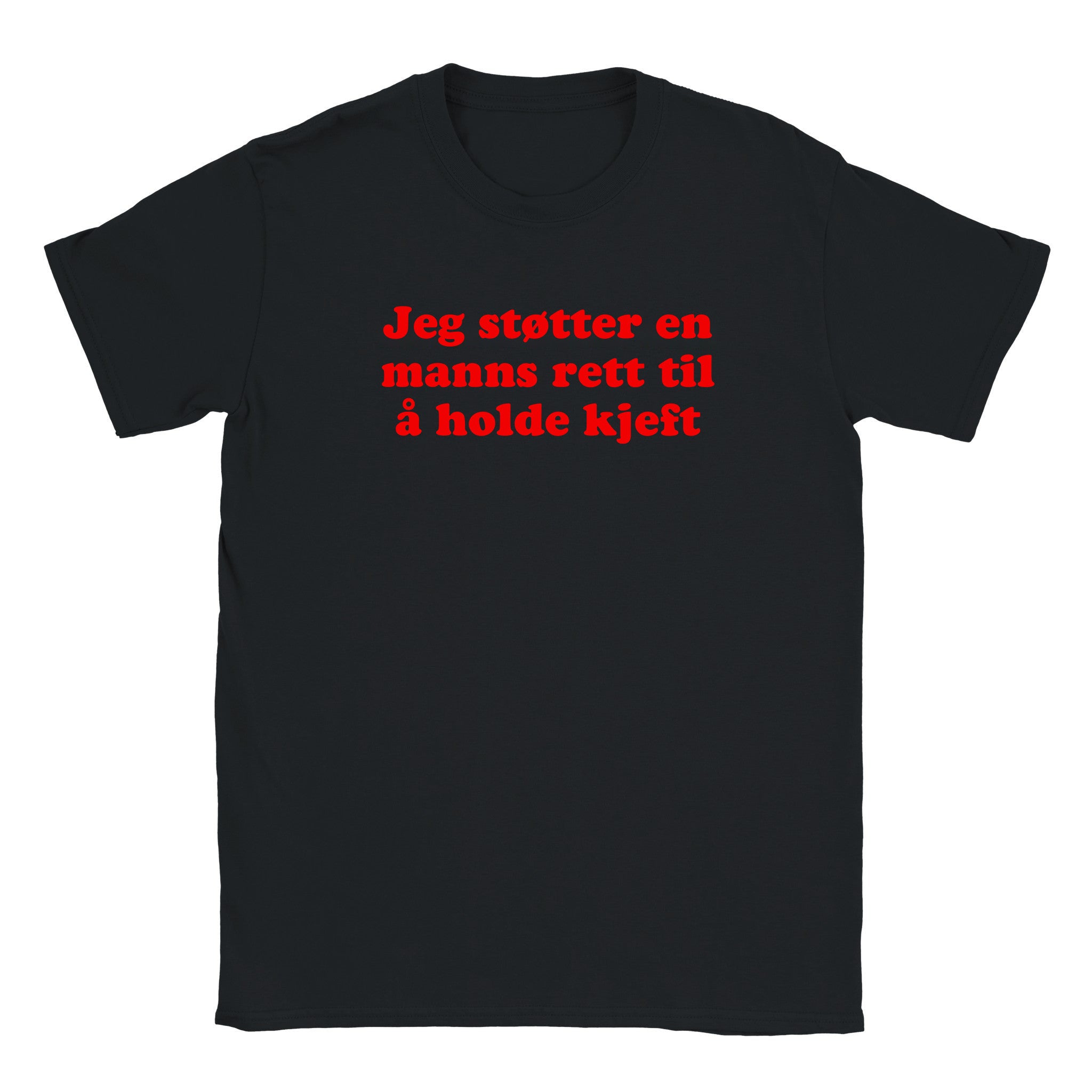 Jeg støtter en manns rett til å holde kjeft (design 2) - Baby tee – Black