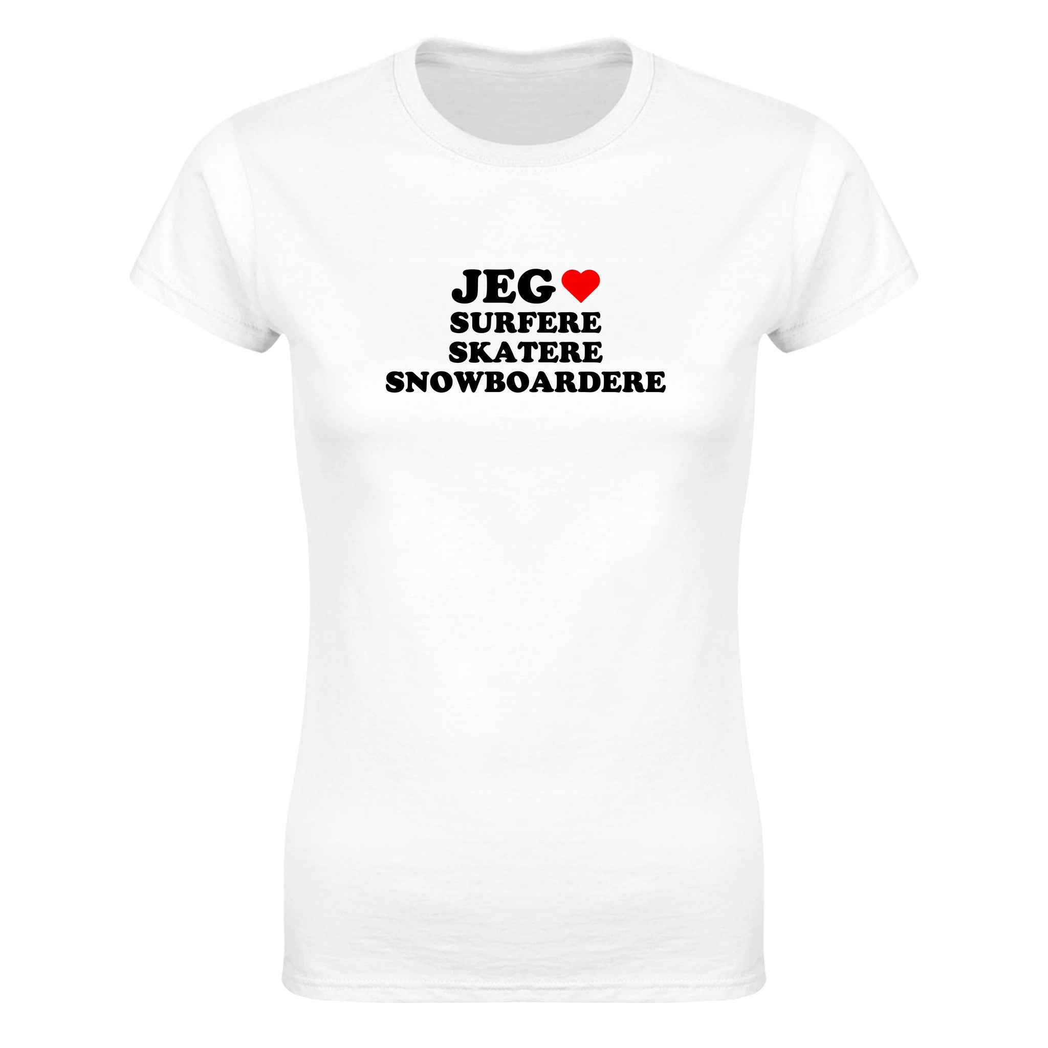 Jeg elsker surfere skatere snowboardere - Dame t-skjorte – White