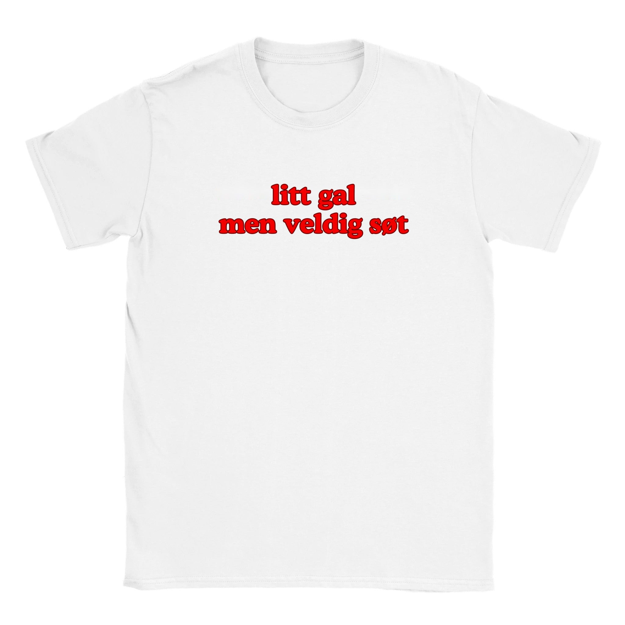 Litt gal men veldig søt - Baby tee – White