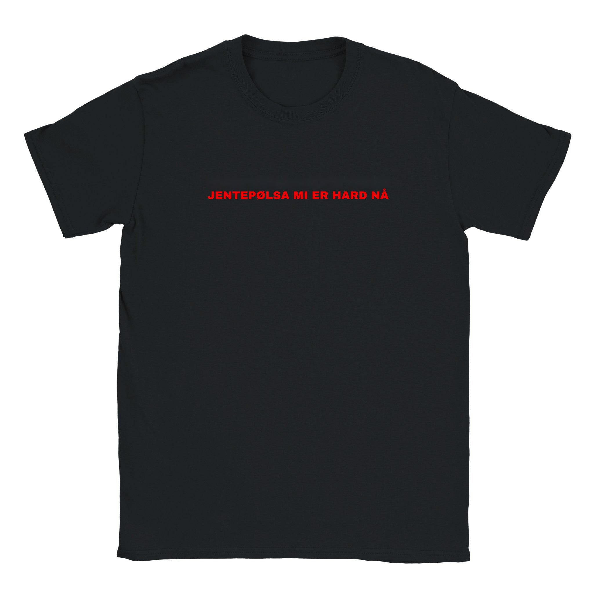 Jentepølsa mi er hard nå - Baby tee – Black