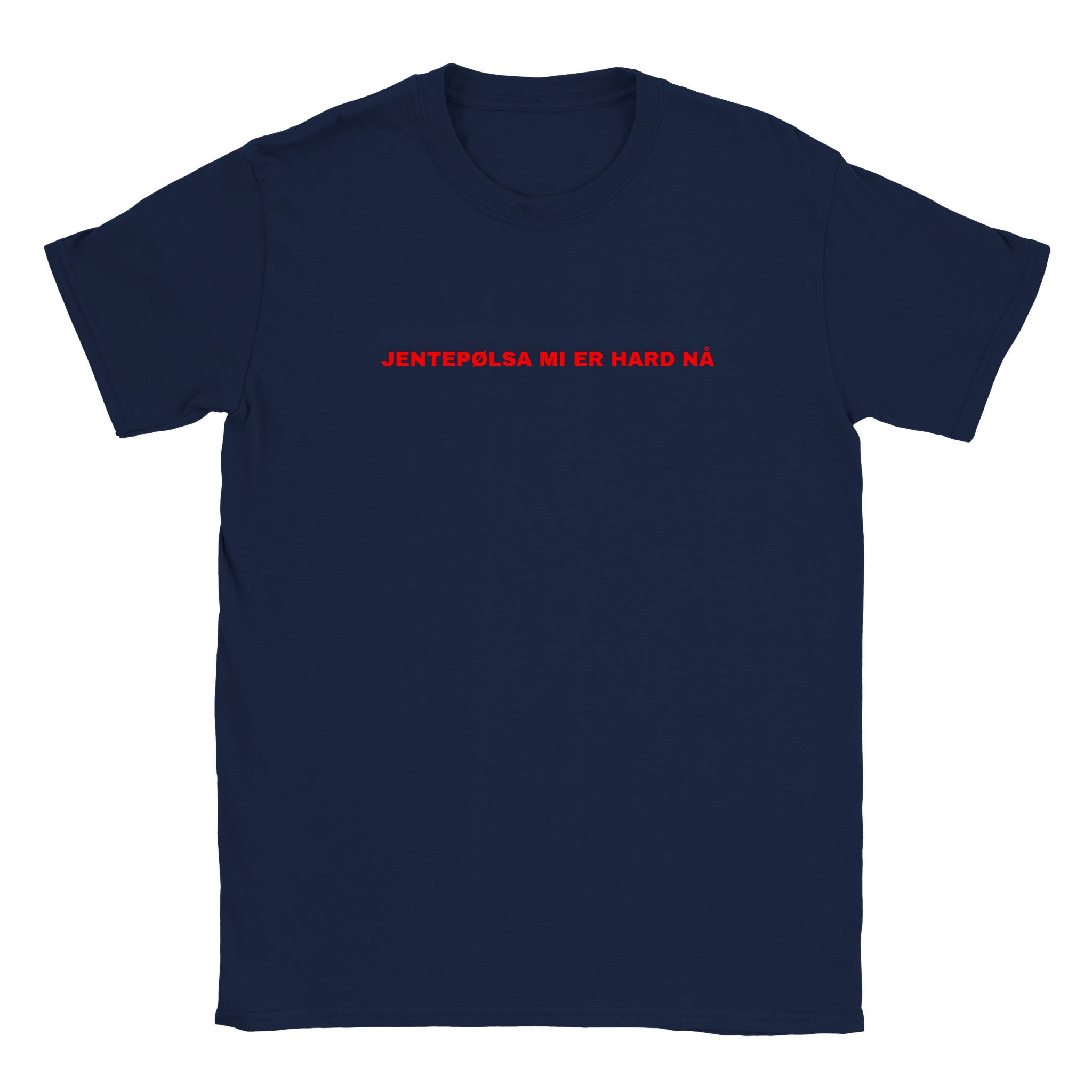 Jentepølsa mi er hard nå - Baby tee – Navy