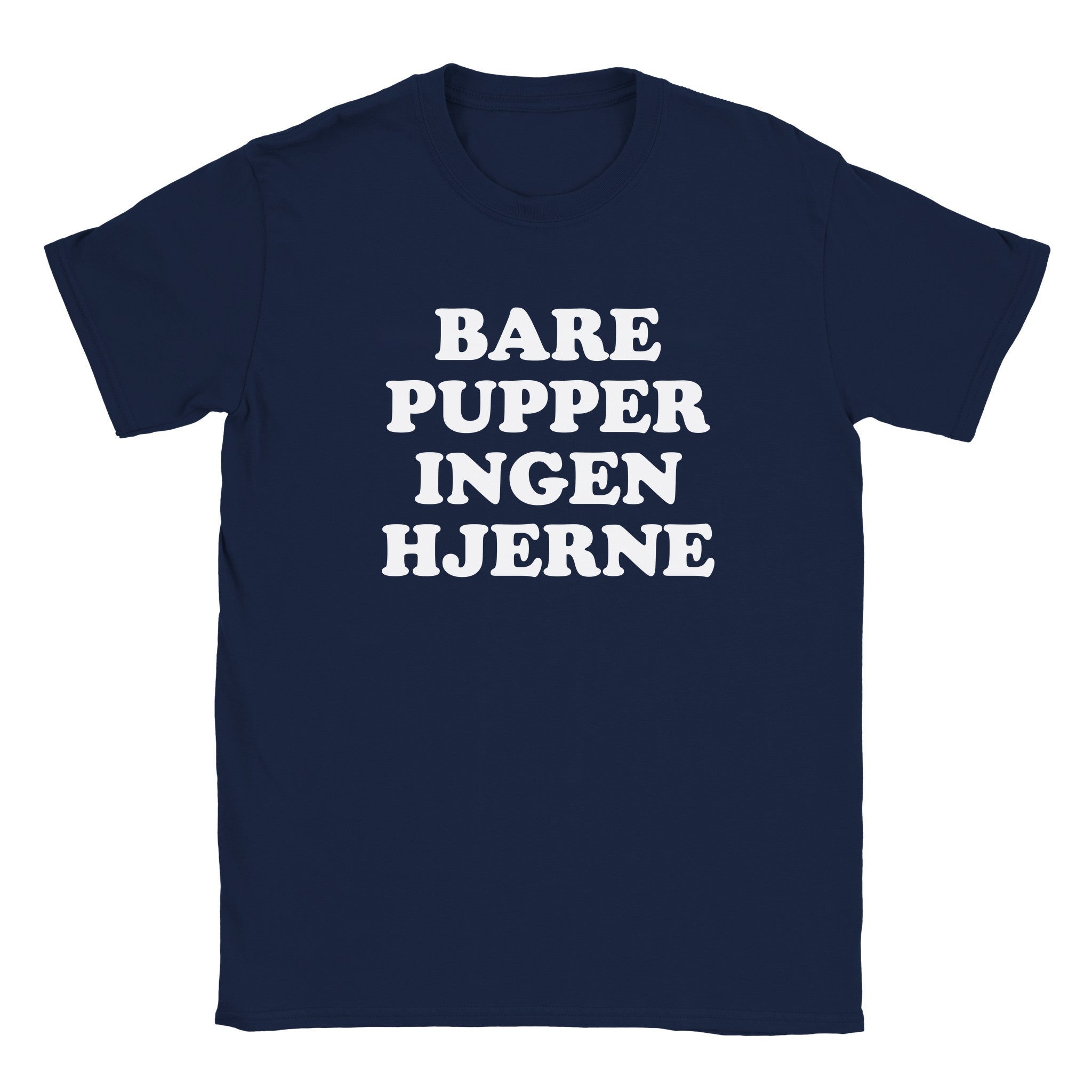 Bare pupper ingen hjerne - Baby tee – Navy