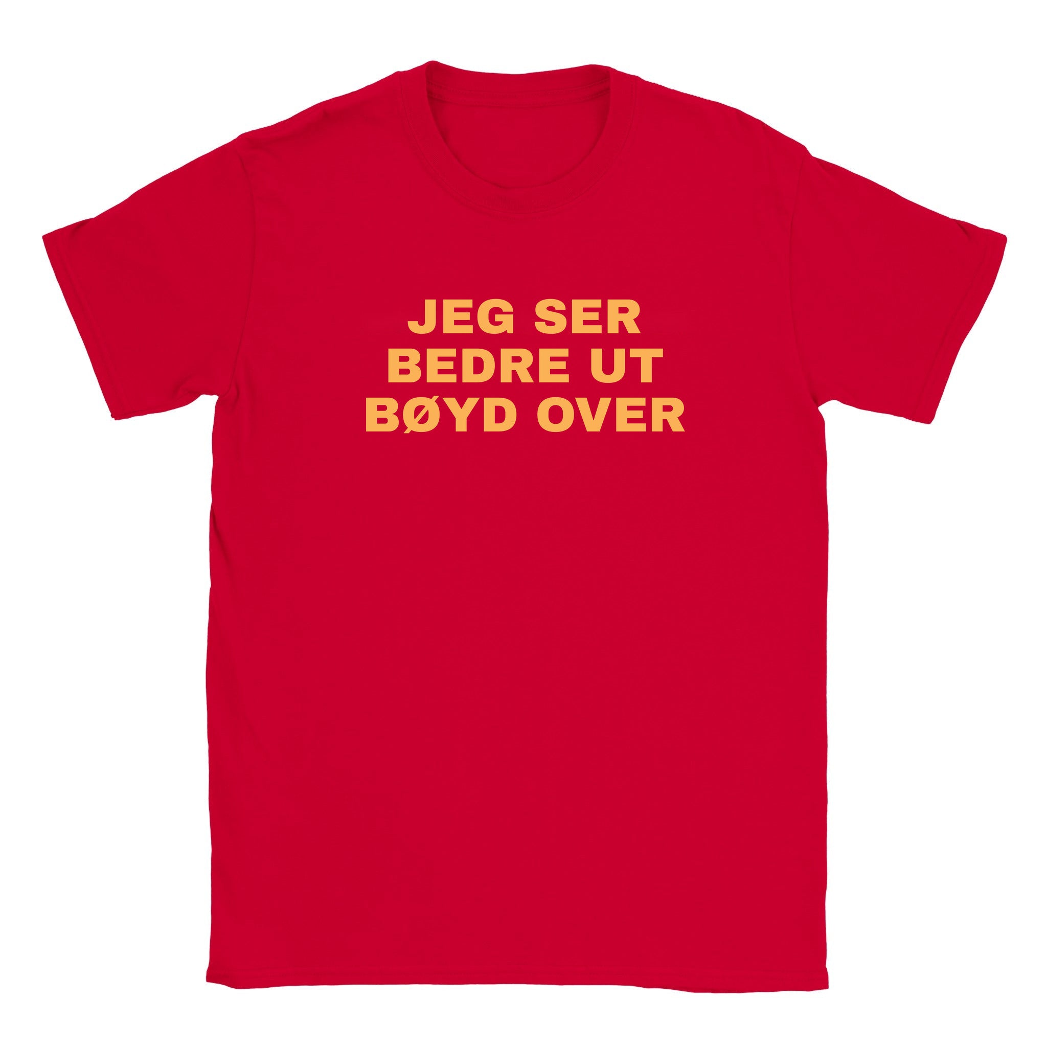 Jeg ser bedre ut bøyd over - Baby tee – Red
