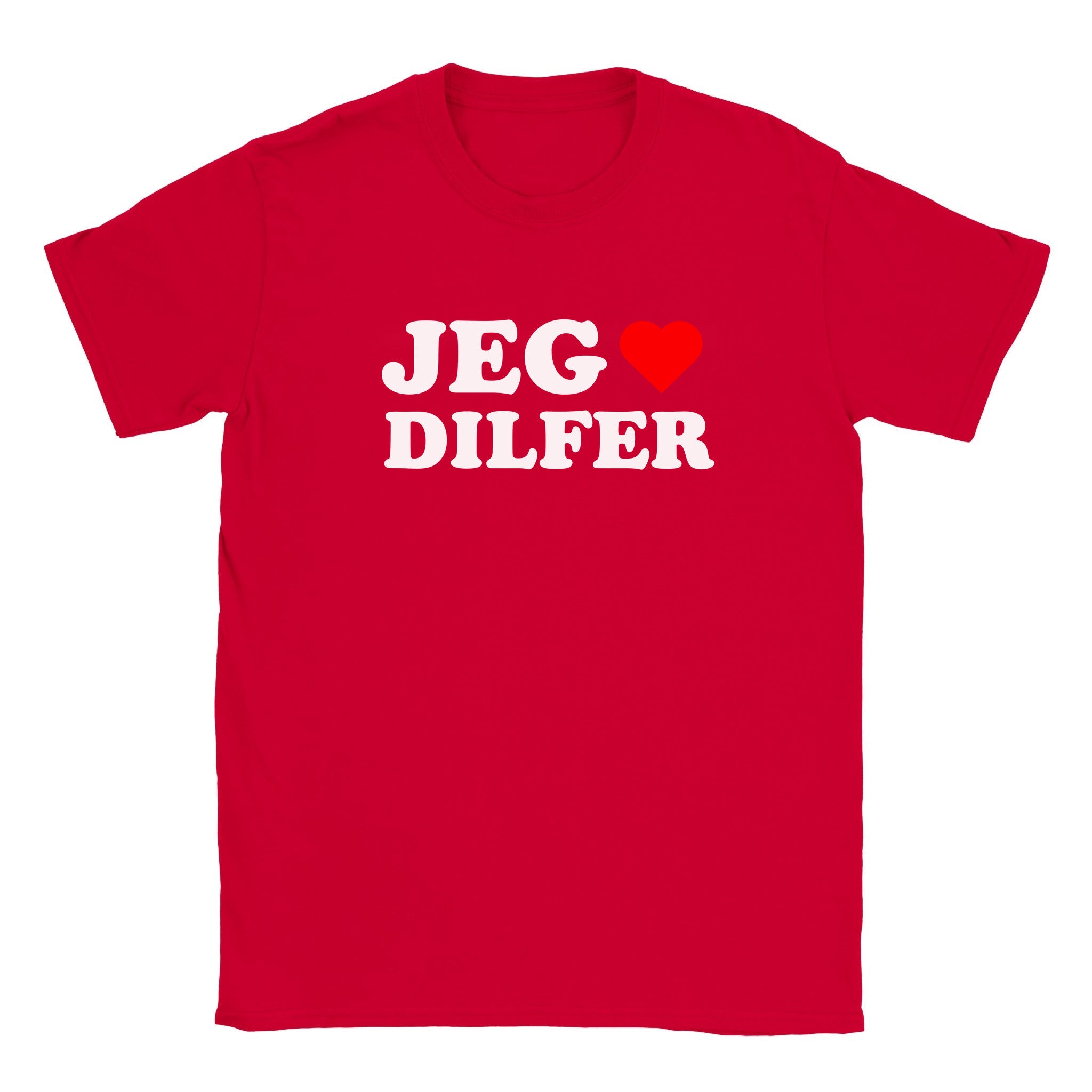 Jeg elsker DILFER - Baby tee – Red
