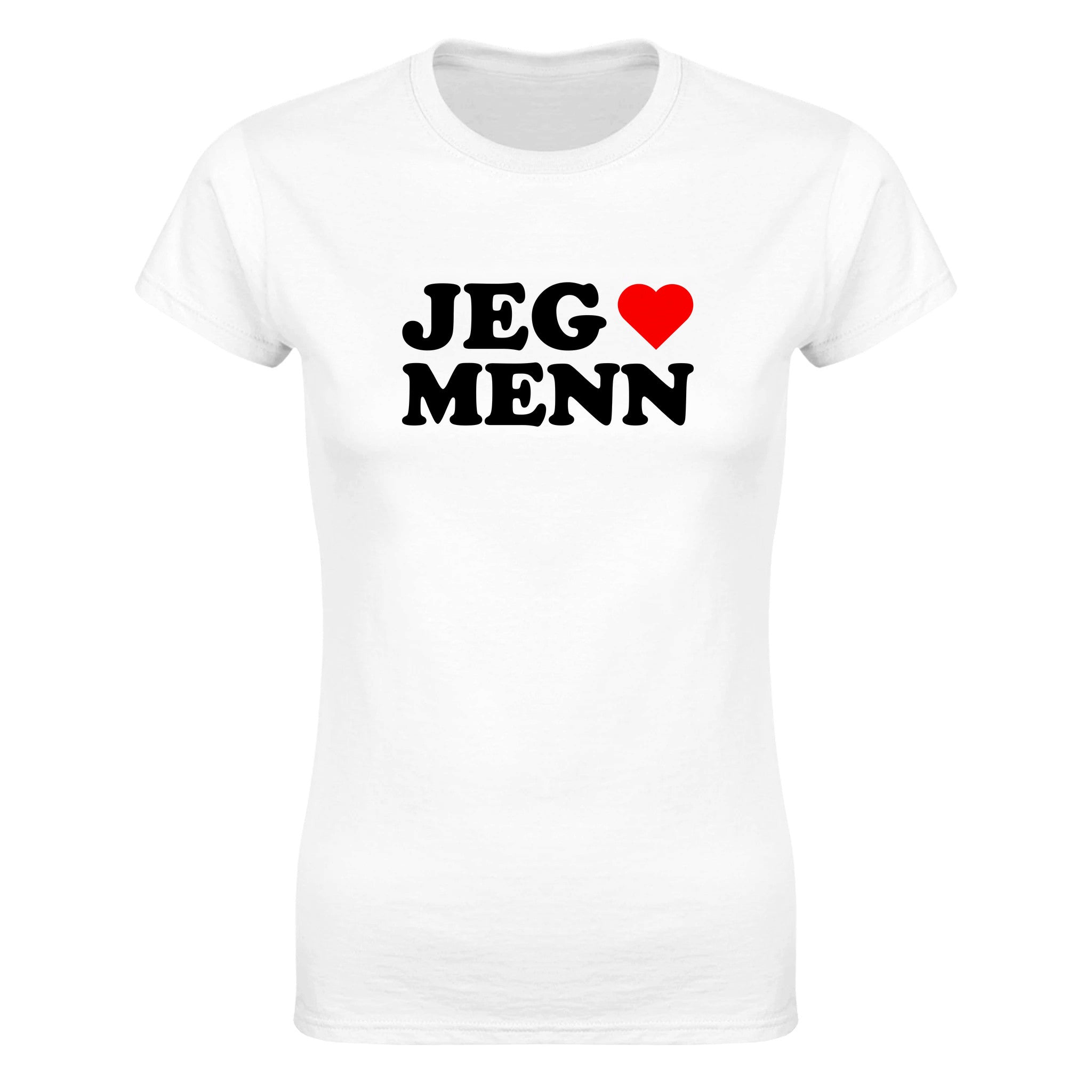 Jeg elsker menn - Dame t-skjorte – White