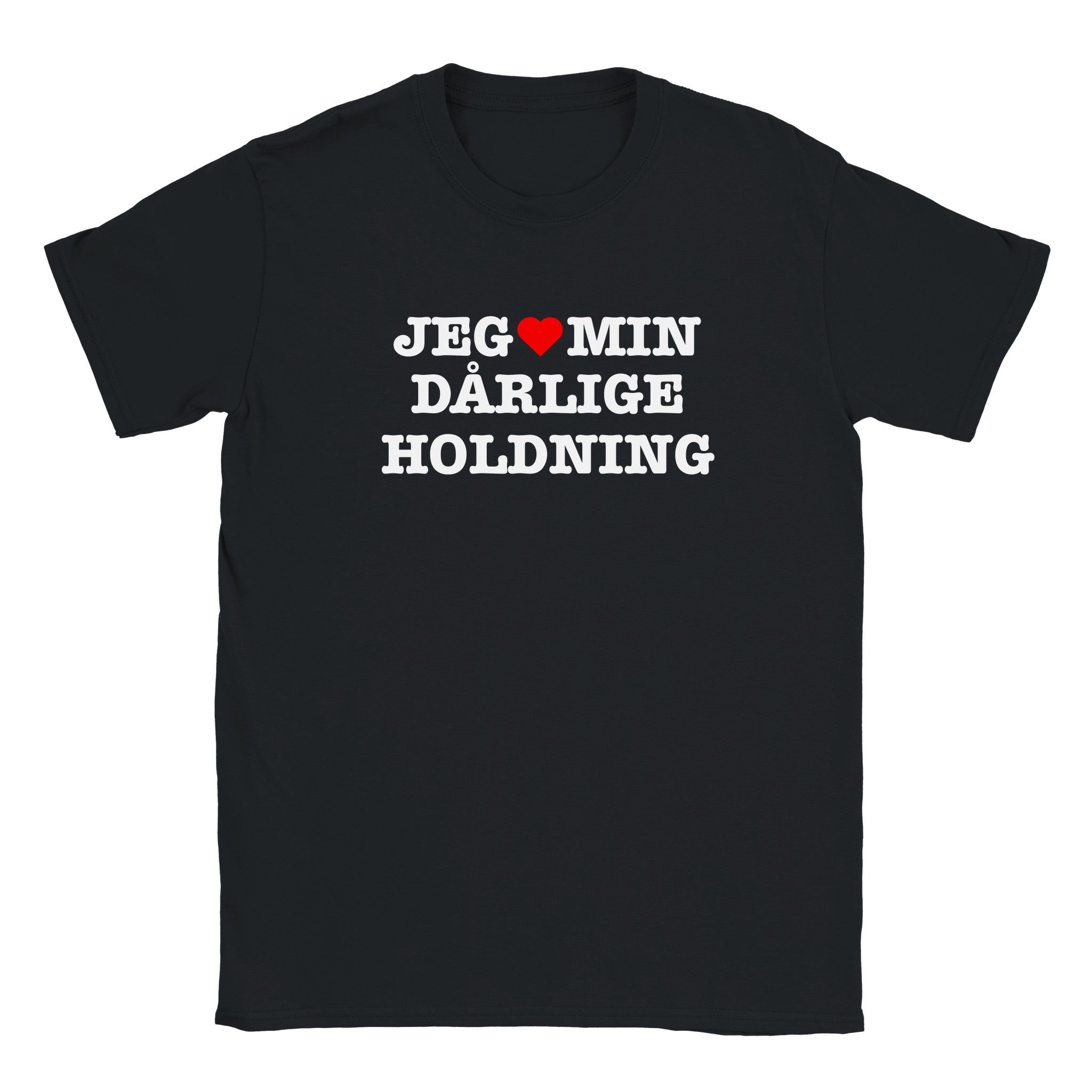 Jeg elsker min dårlige holdning - Baby tee – Black