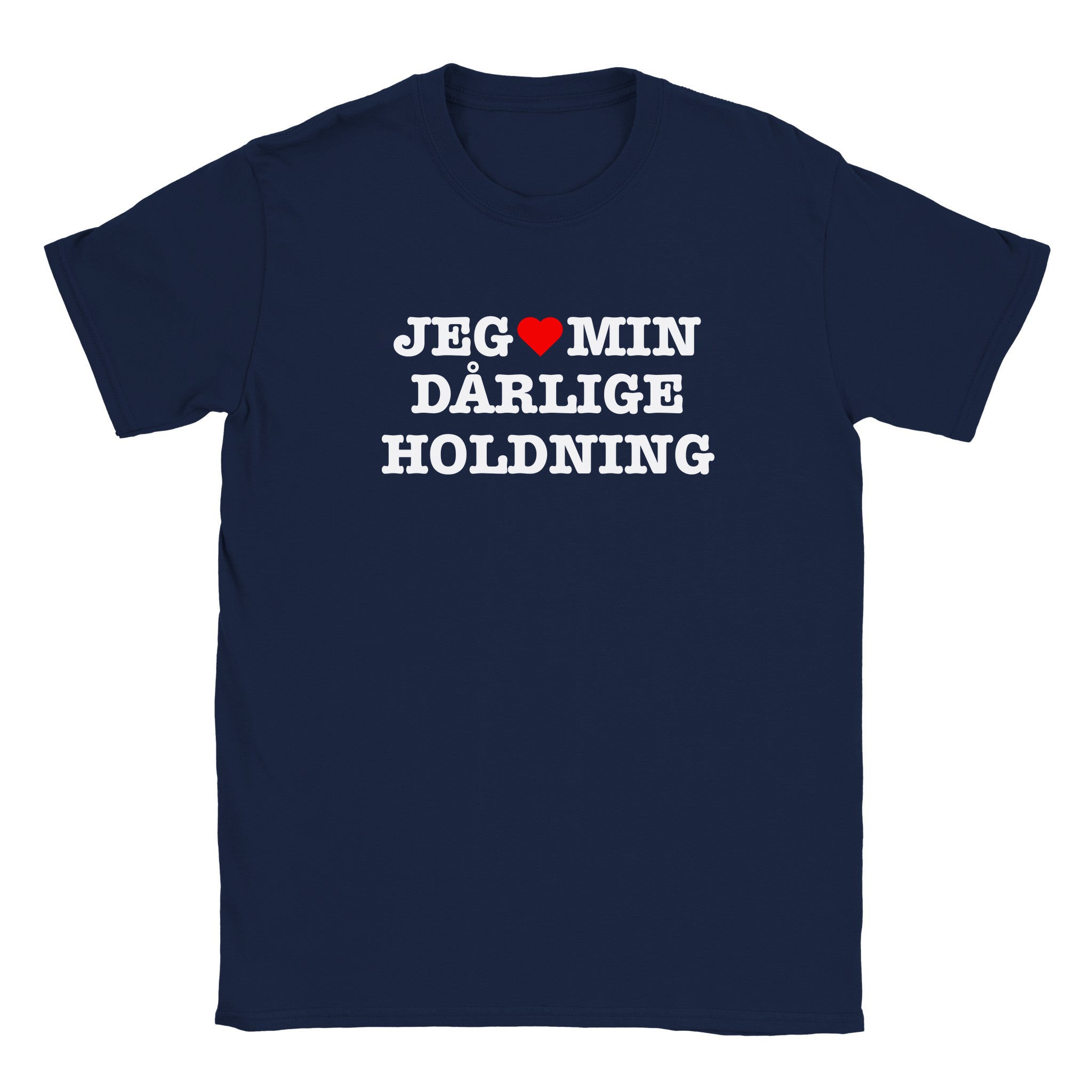 Jeg elsker min dårlige holdning - Baby tee – Navy