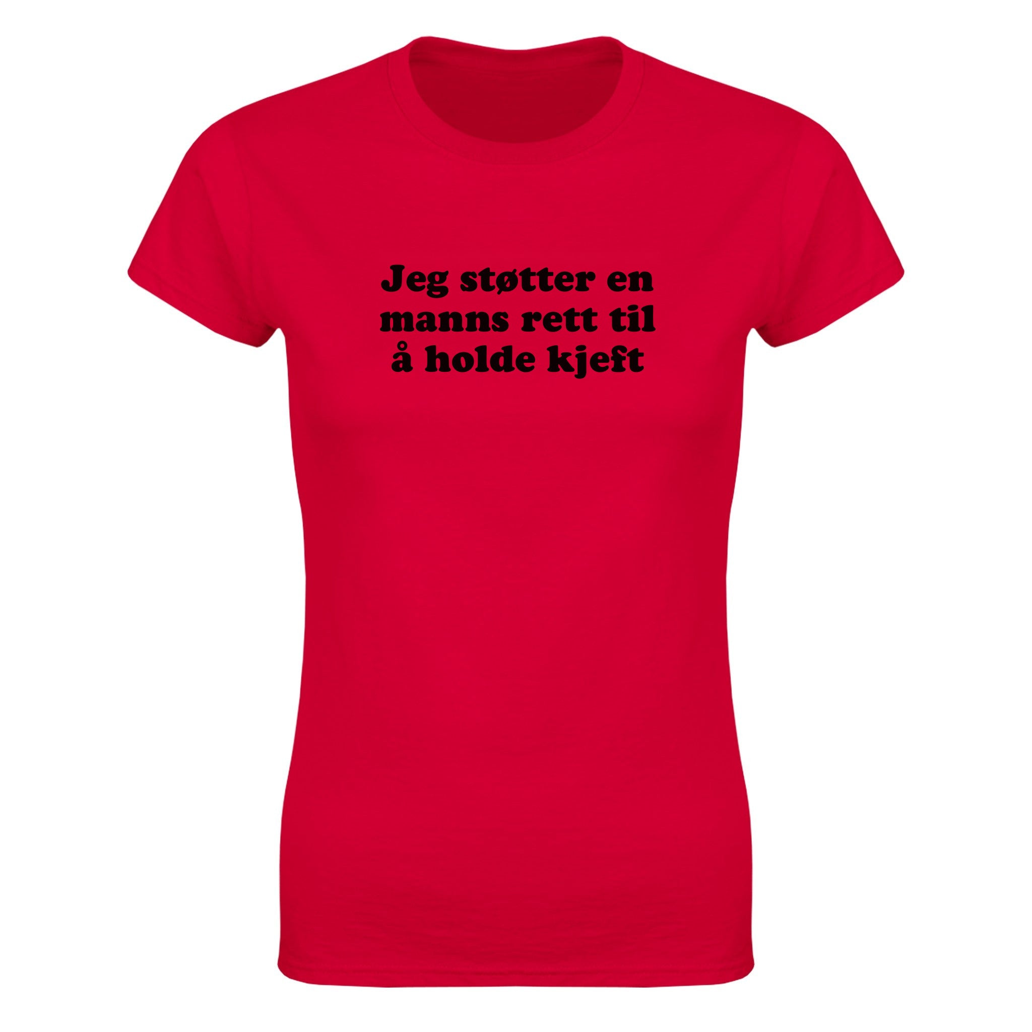 Jeg støtter en manns rett til å holde kjeft (design 2) - Dame t-skjorte – Red