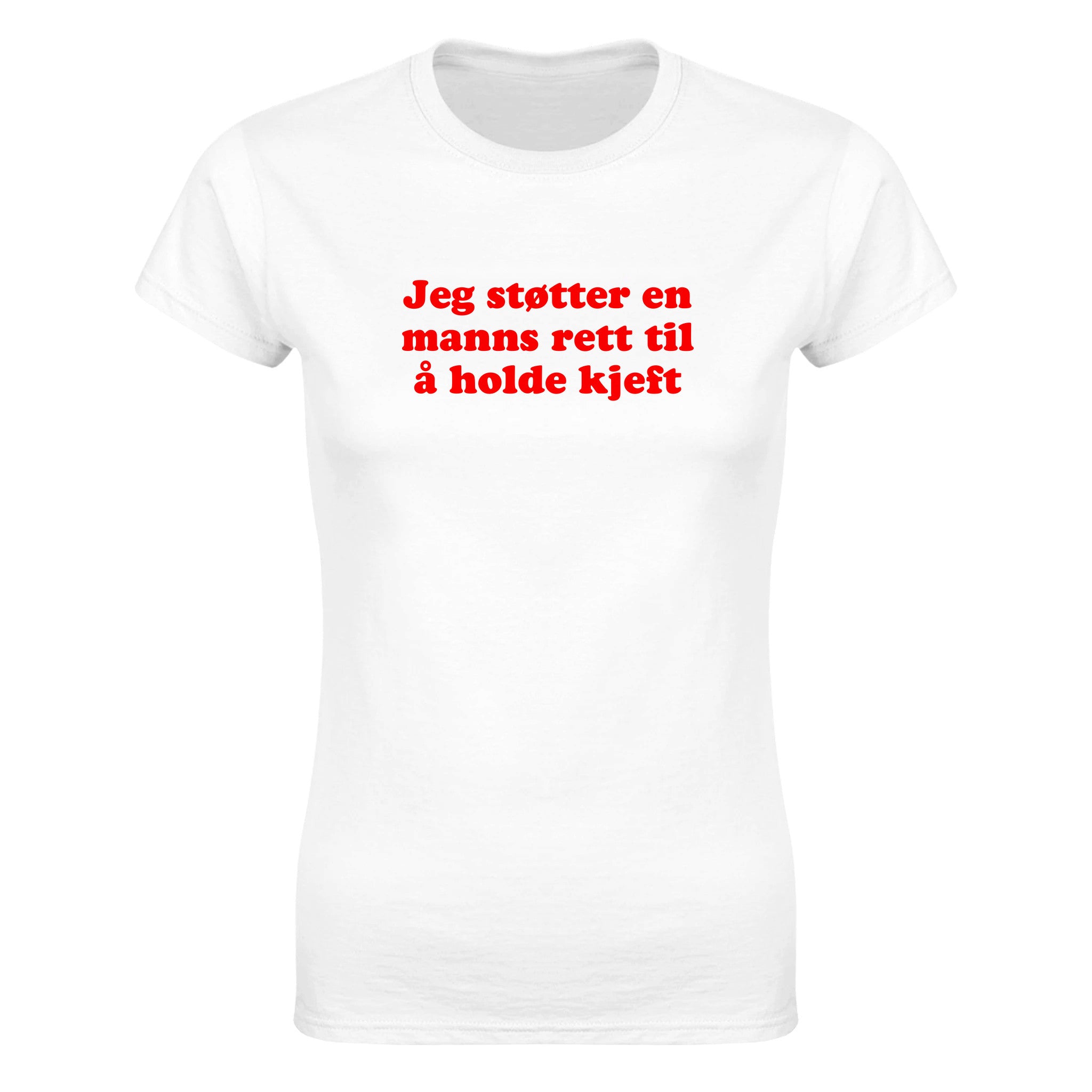 Jeg støtter en manns rett til å holde kjeft (design 2) - Dame t-skjorte – White