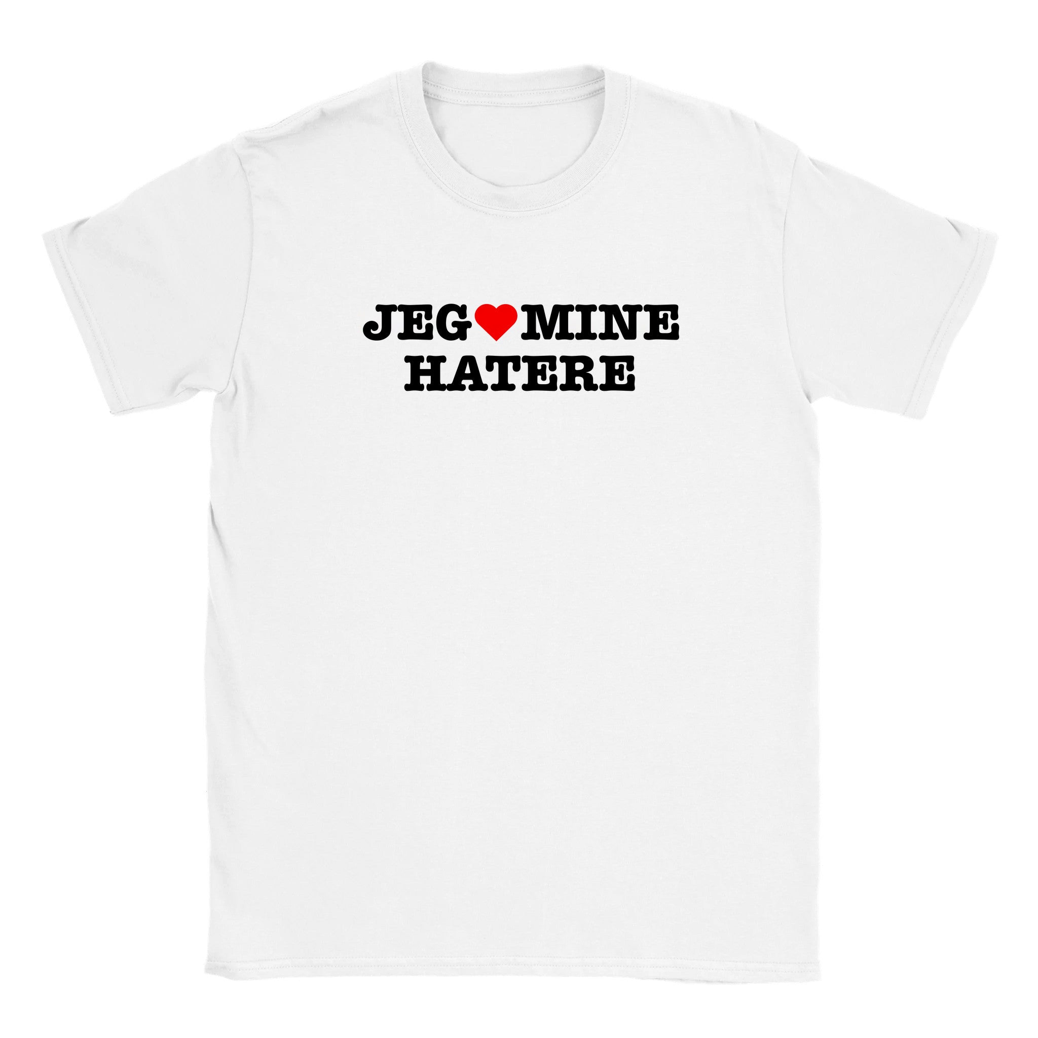 Jeg elsker mine hatere - Baby tee – White