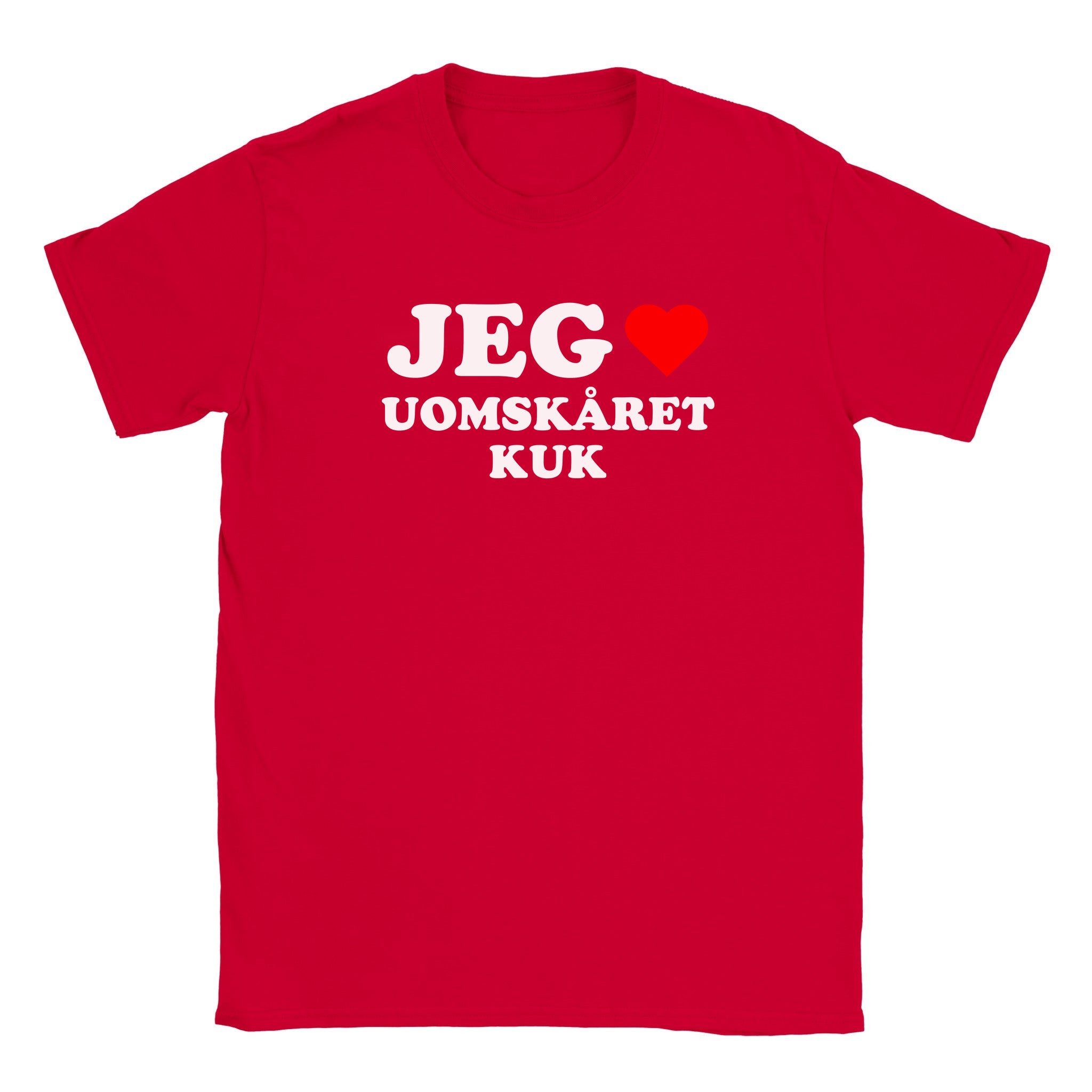 Jeg elsker uomskåret kuk - Baby tee – Red