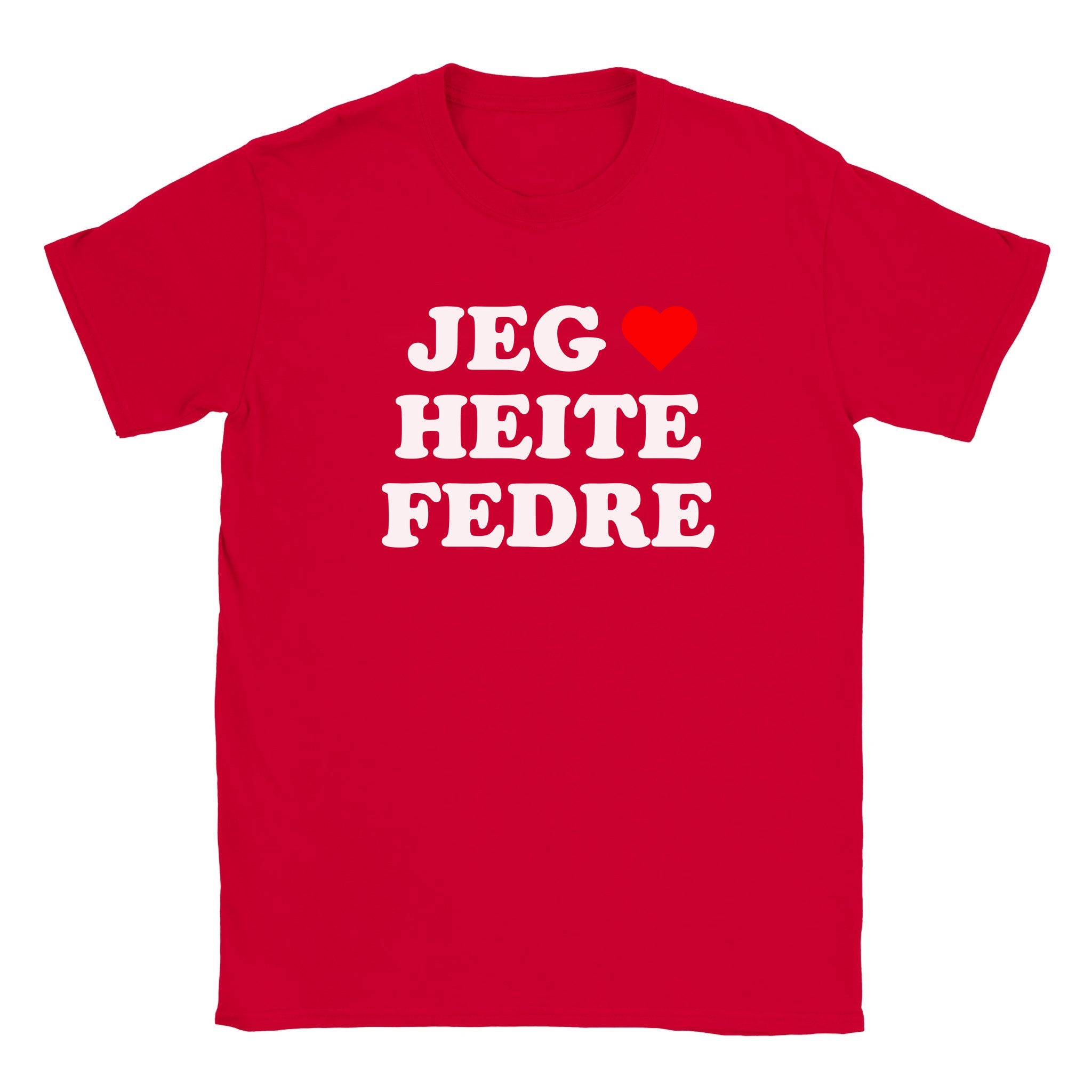 Jeg elsker heite fedre - Baby tee – Red