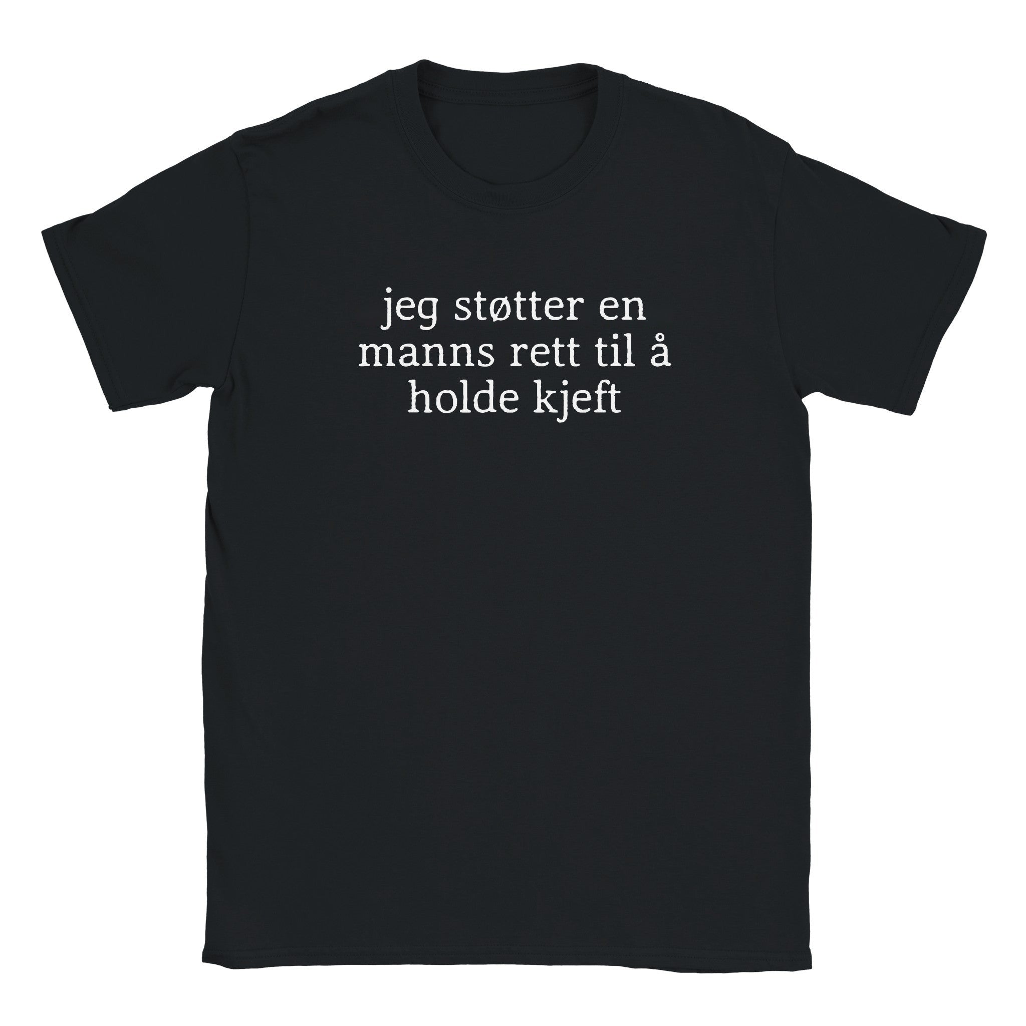 Jeg støtter en manns rett til å holde kjeft - Baby tee – Black
