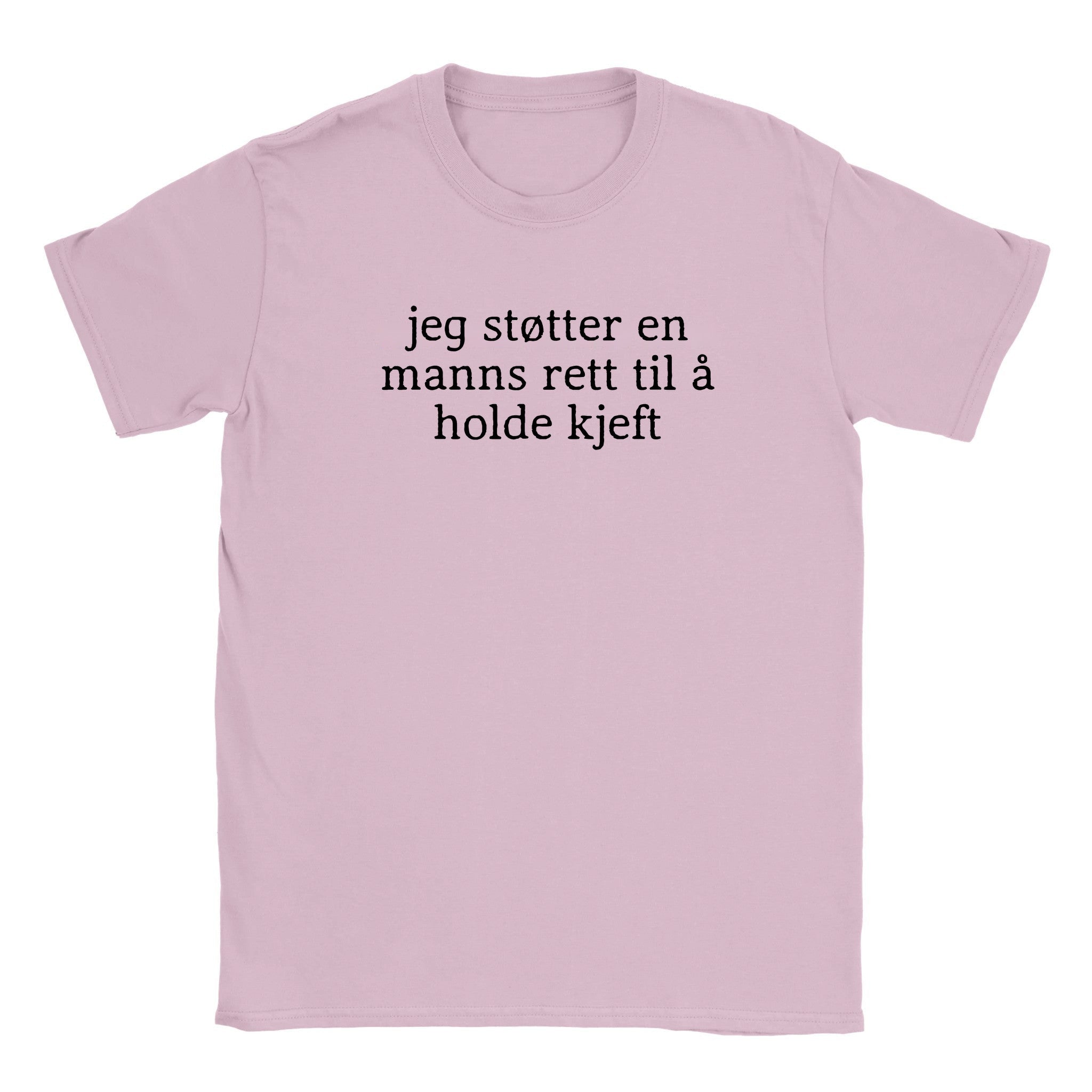 Jeg støtter en manns rett til å holde kjeft - Baby tee – Light Pink